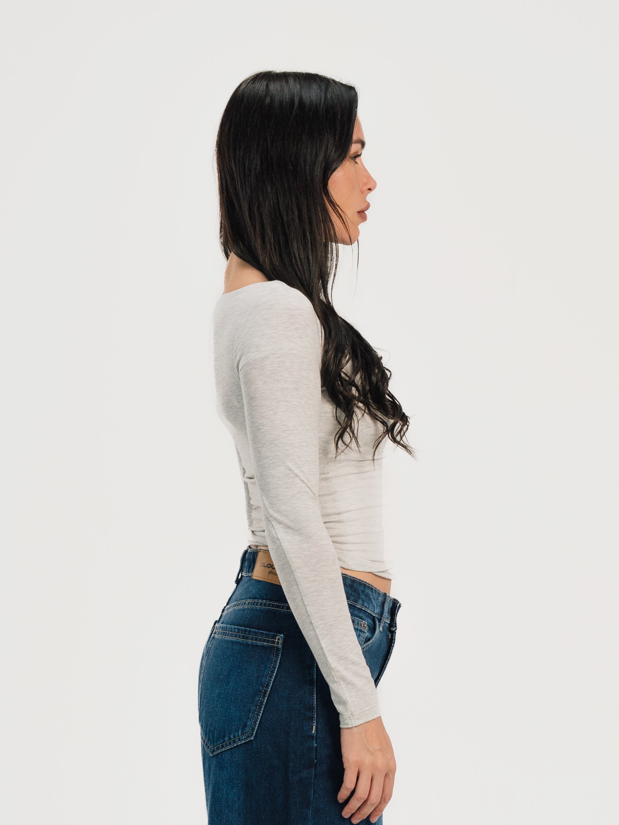 BOAT NECK LONG SLEEVE TOP