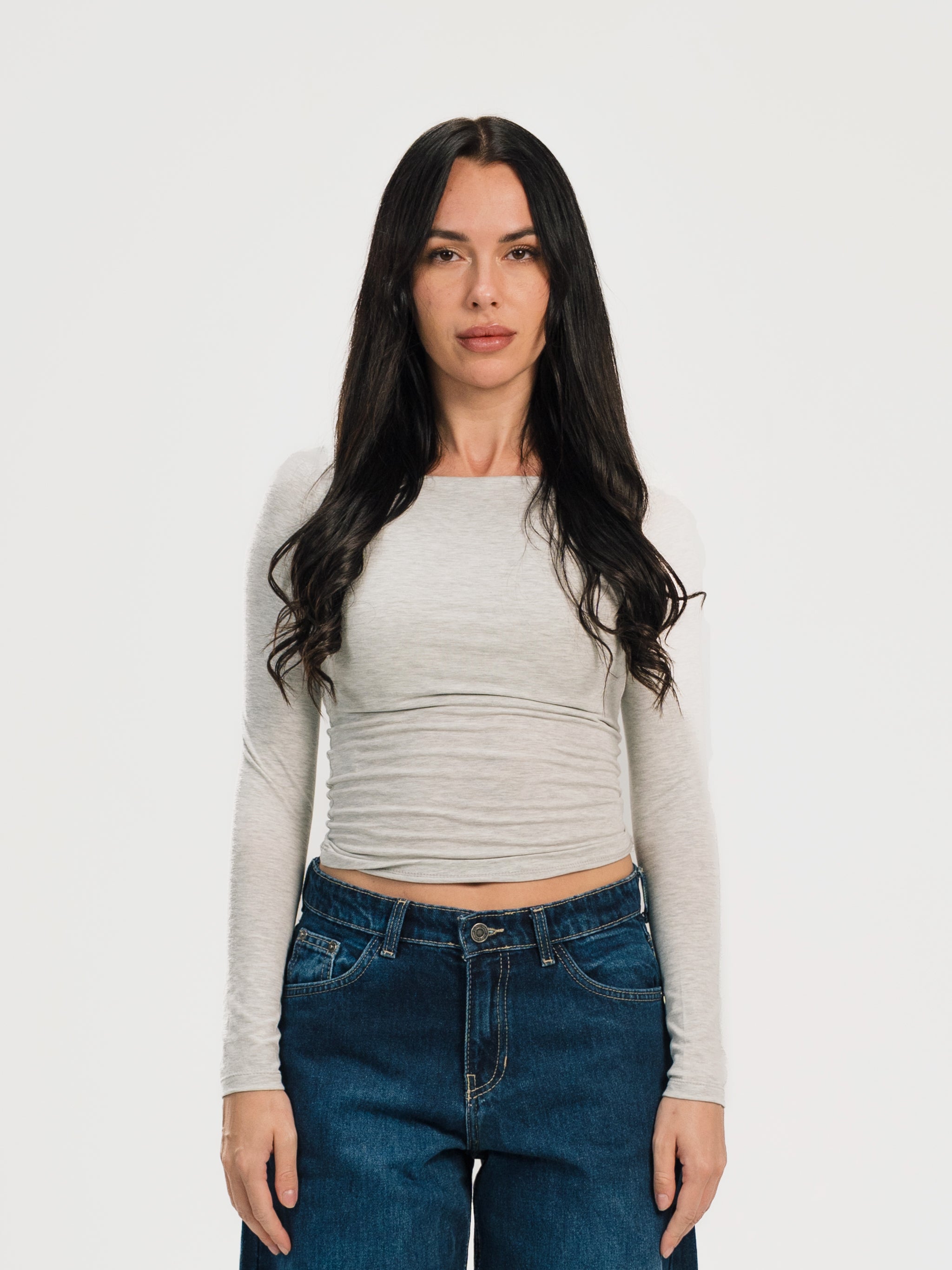 BOAT NECK LONG SLEEVE TOP