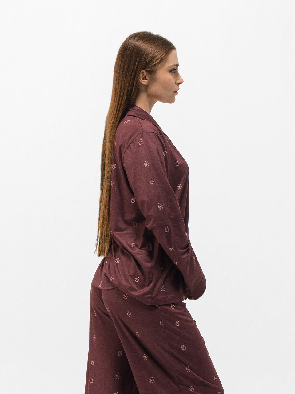 BUTTON UP LONG SLEEVE PANTS SET