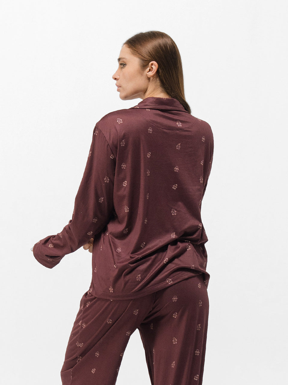 BUTTON UP LONG SLEEVE PANTS SET