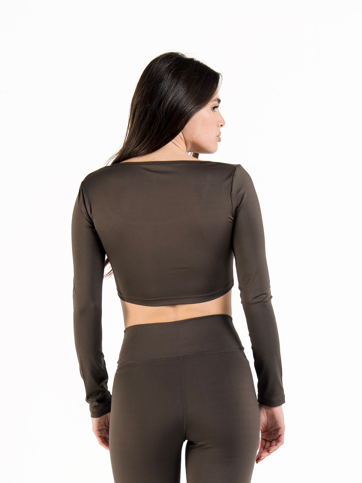 MOVE SQUARED NECK LONG SLEEVE CROPPED TOP