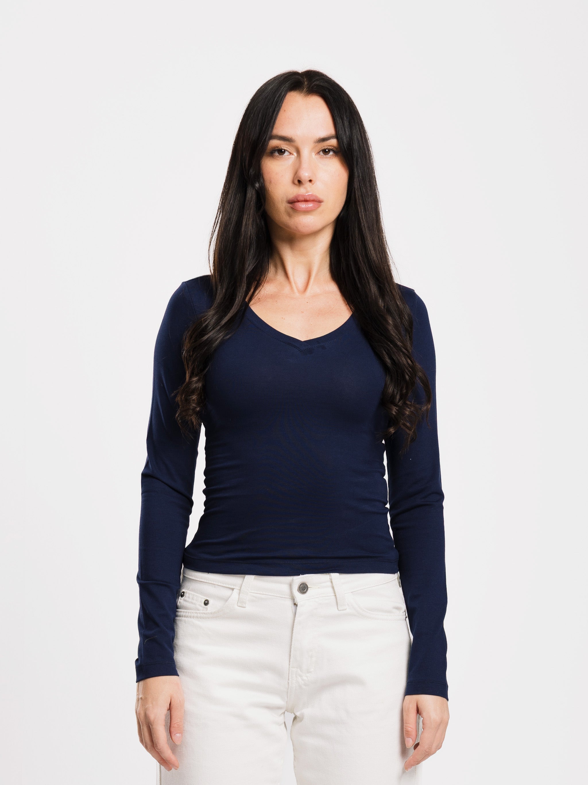 V-NECK LONG SLEEVE TOP