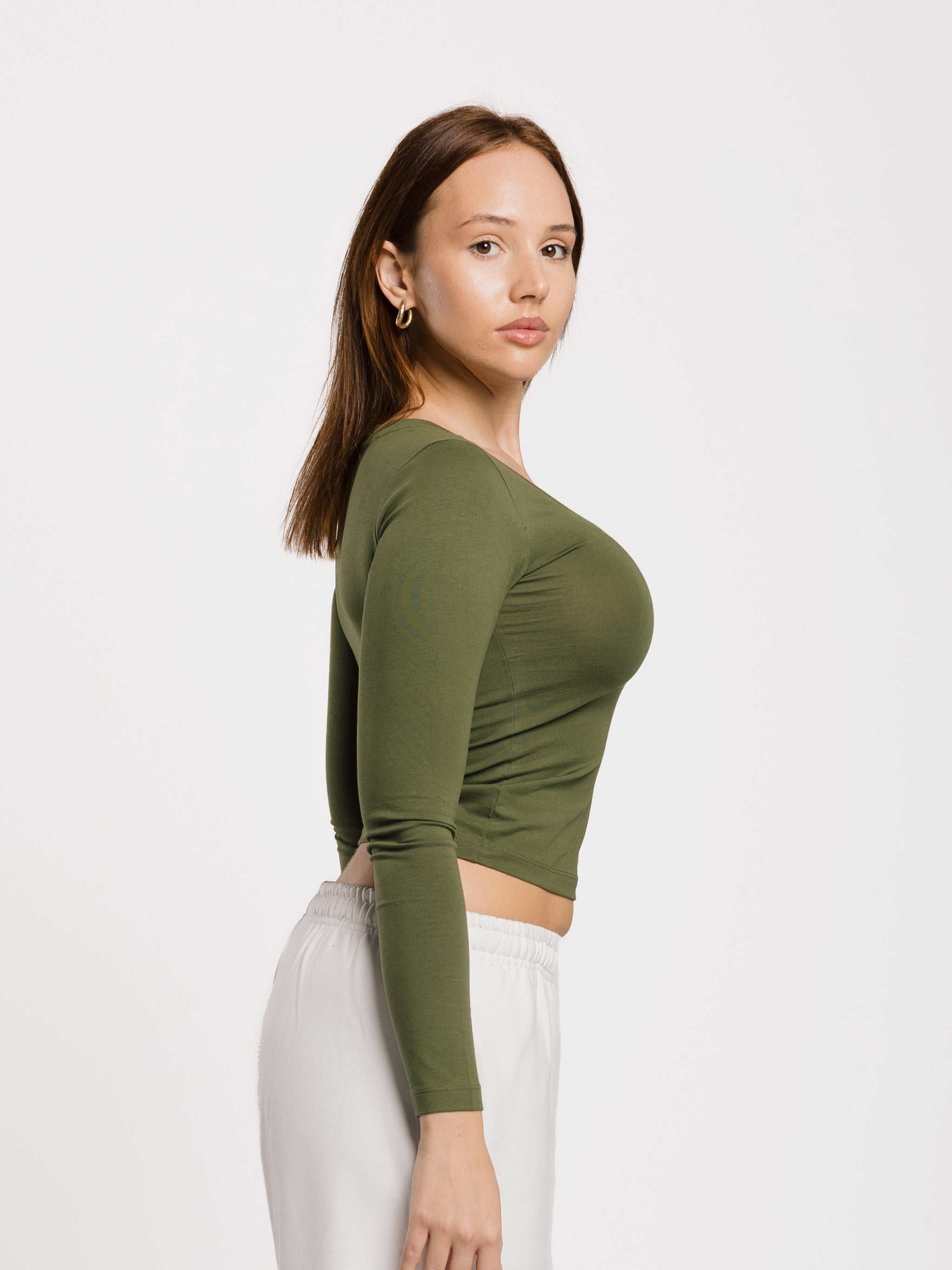 V-NECK LONG SLEEVE TOP