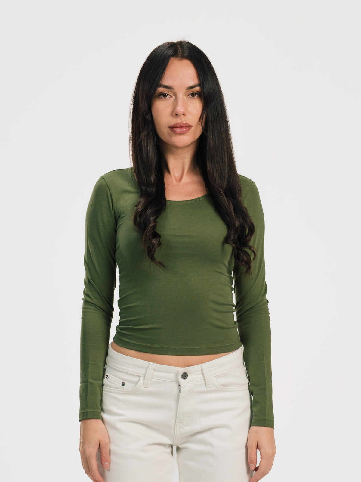 U-SHAPED LONG SLEEVE TOP