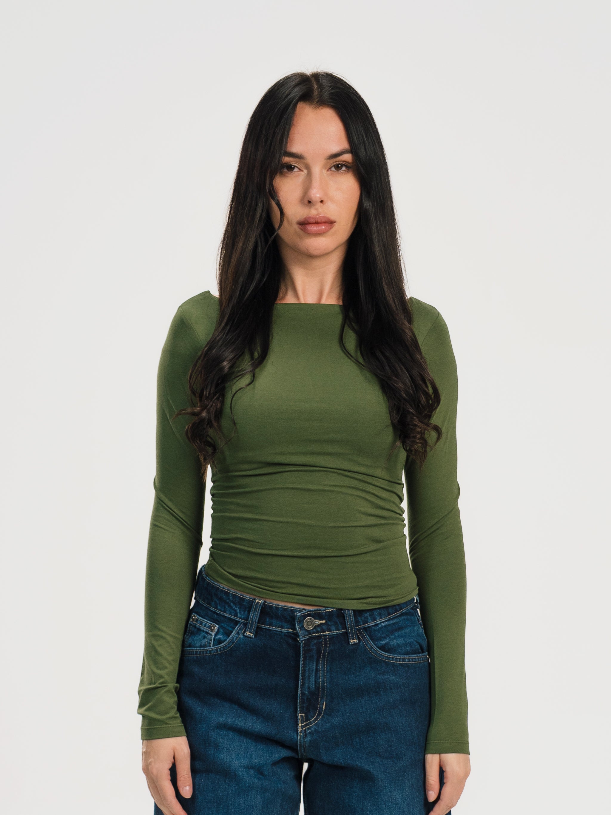 BOAT NECK LONG SLEEVE TOP