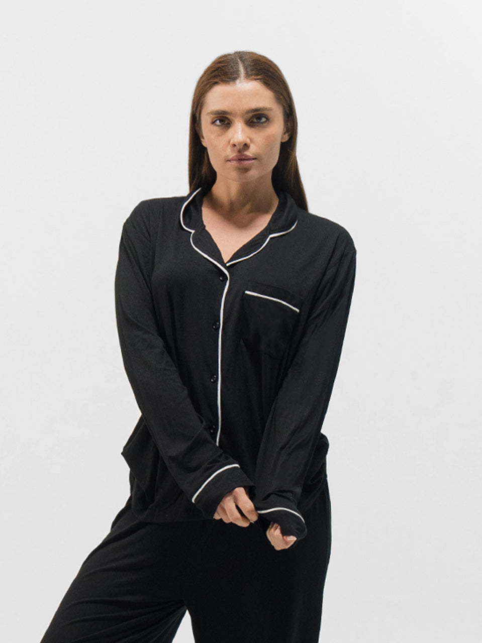 PIPED LONG SLEEVE & PANTS SET