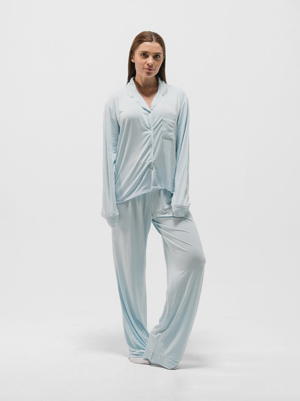 PIPED LONG SLEEVE & PANTS SET