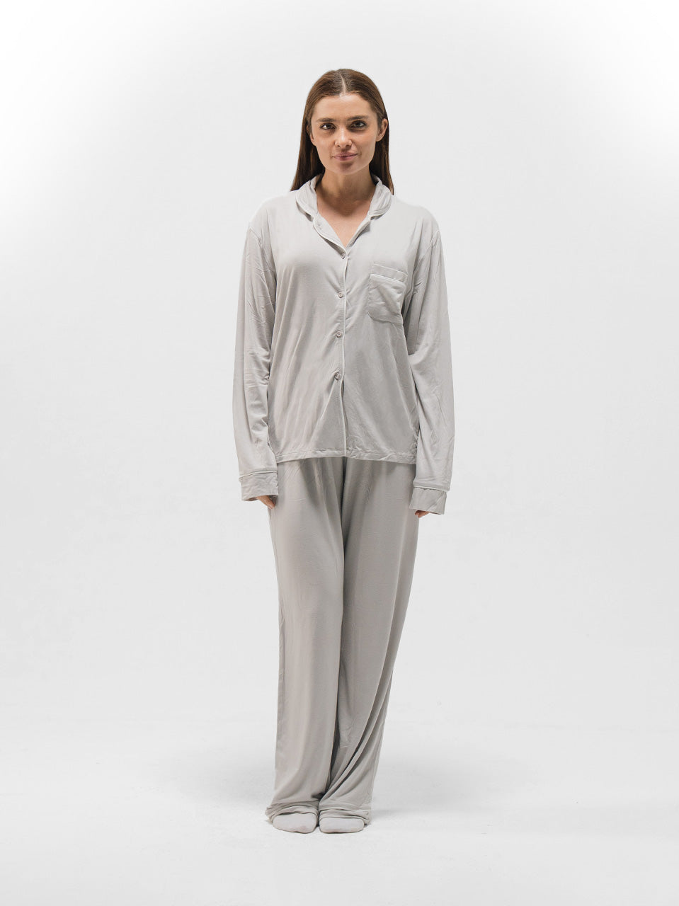 PIPED LONG SLEEVE & PANTS SET