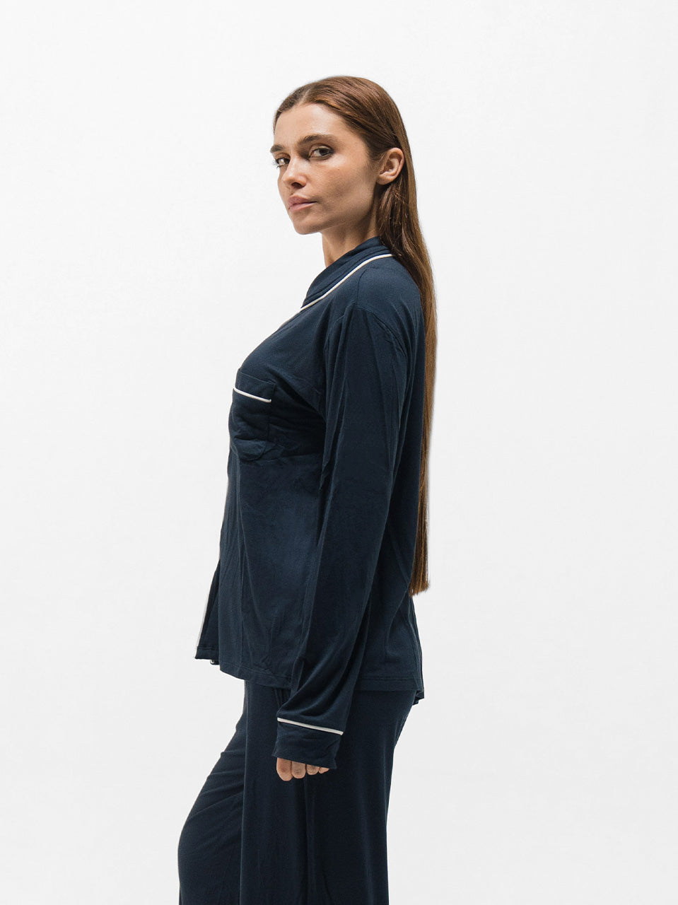 PIPED LONG SLEEVE & PANTS SET