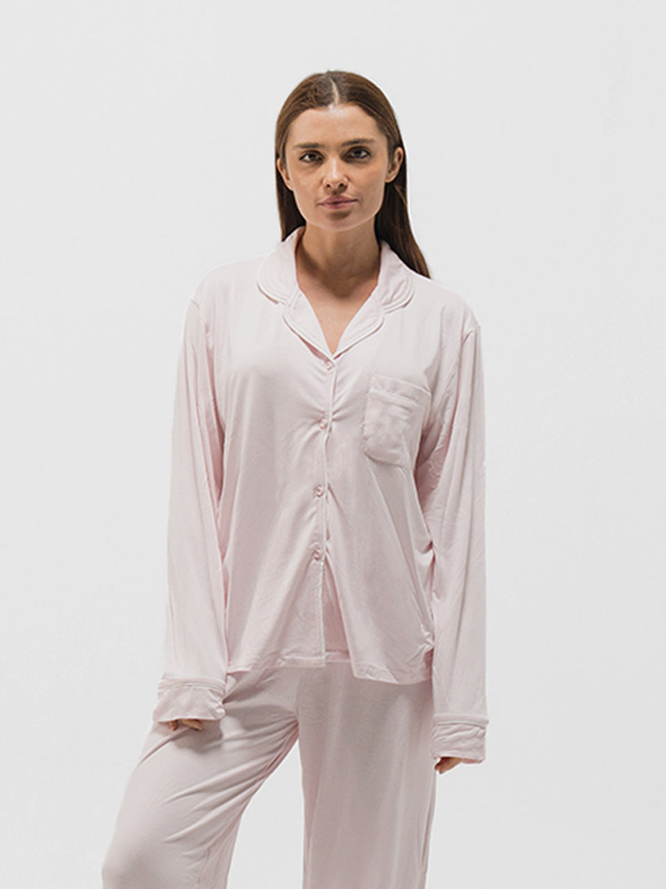 PIPED LONG SLEEVE & PANTS SET