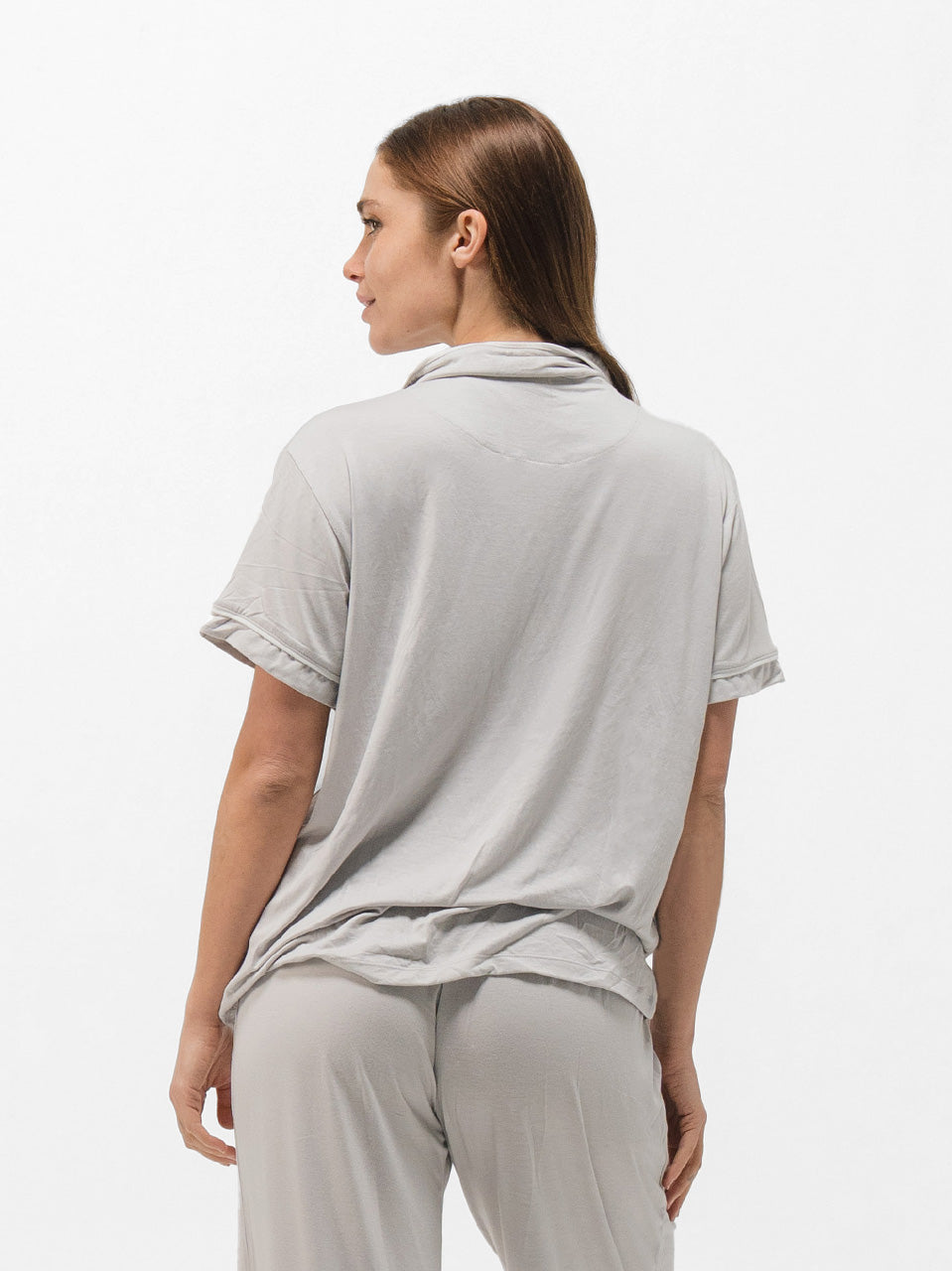 PIPED SHORT SLEEVE & PANTS SET