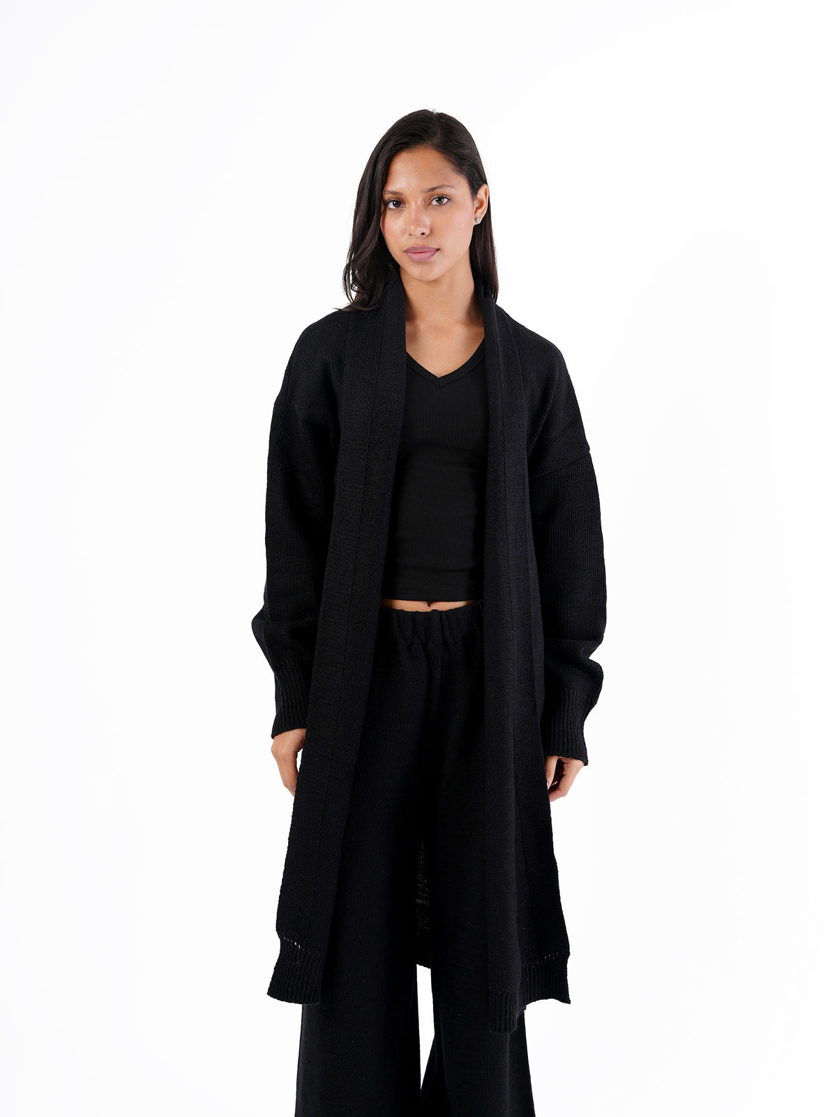 KNIT LONG CARDIGAN