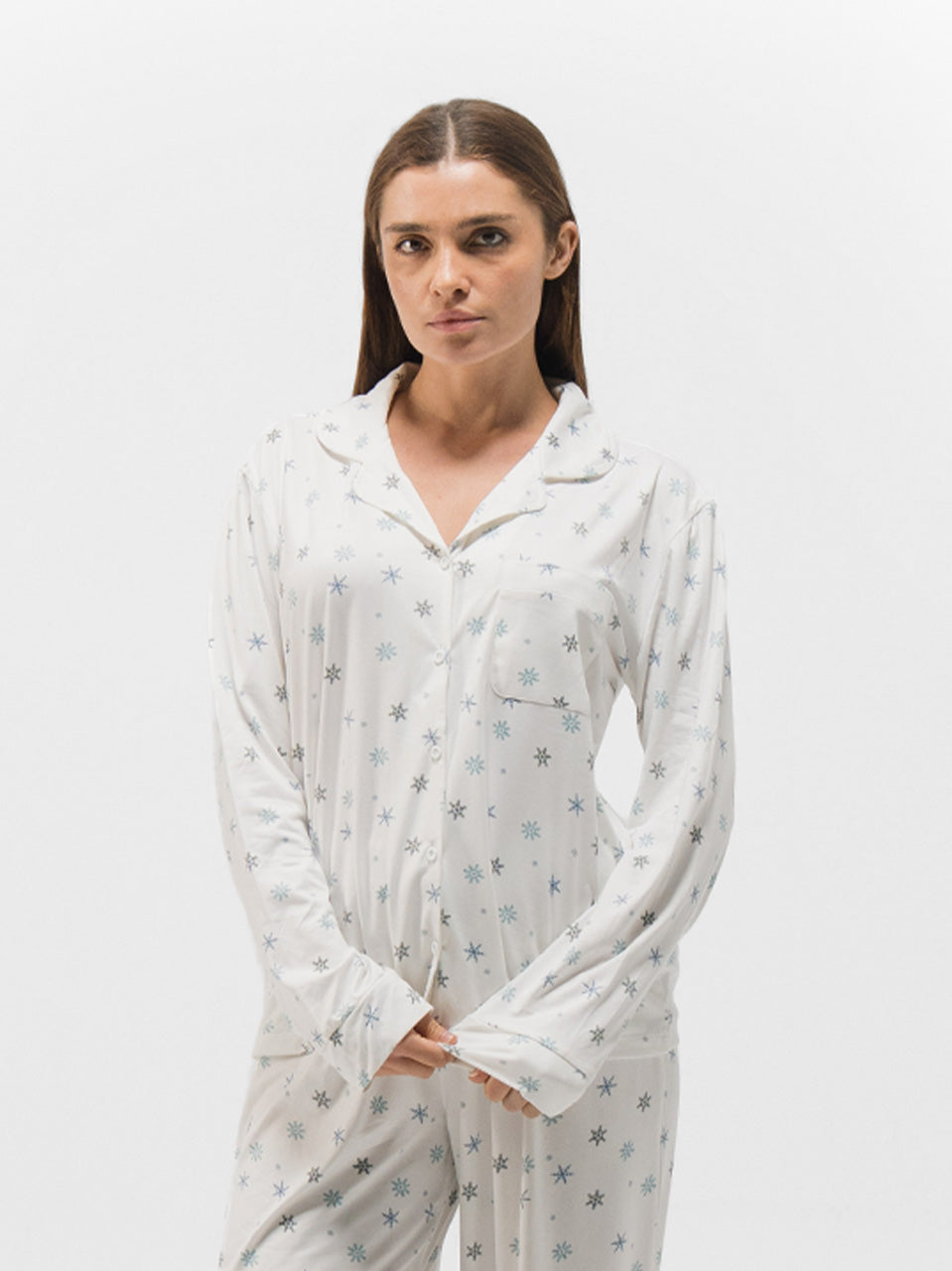 BUTTON UP LONG SLEEVE PANTS SET