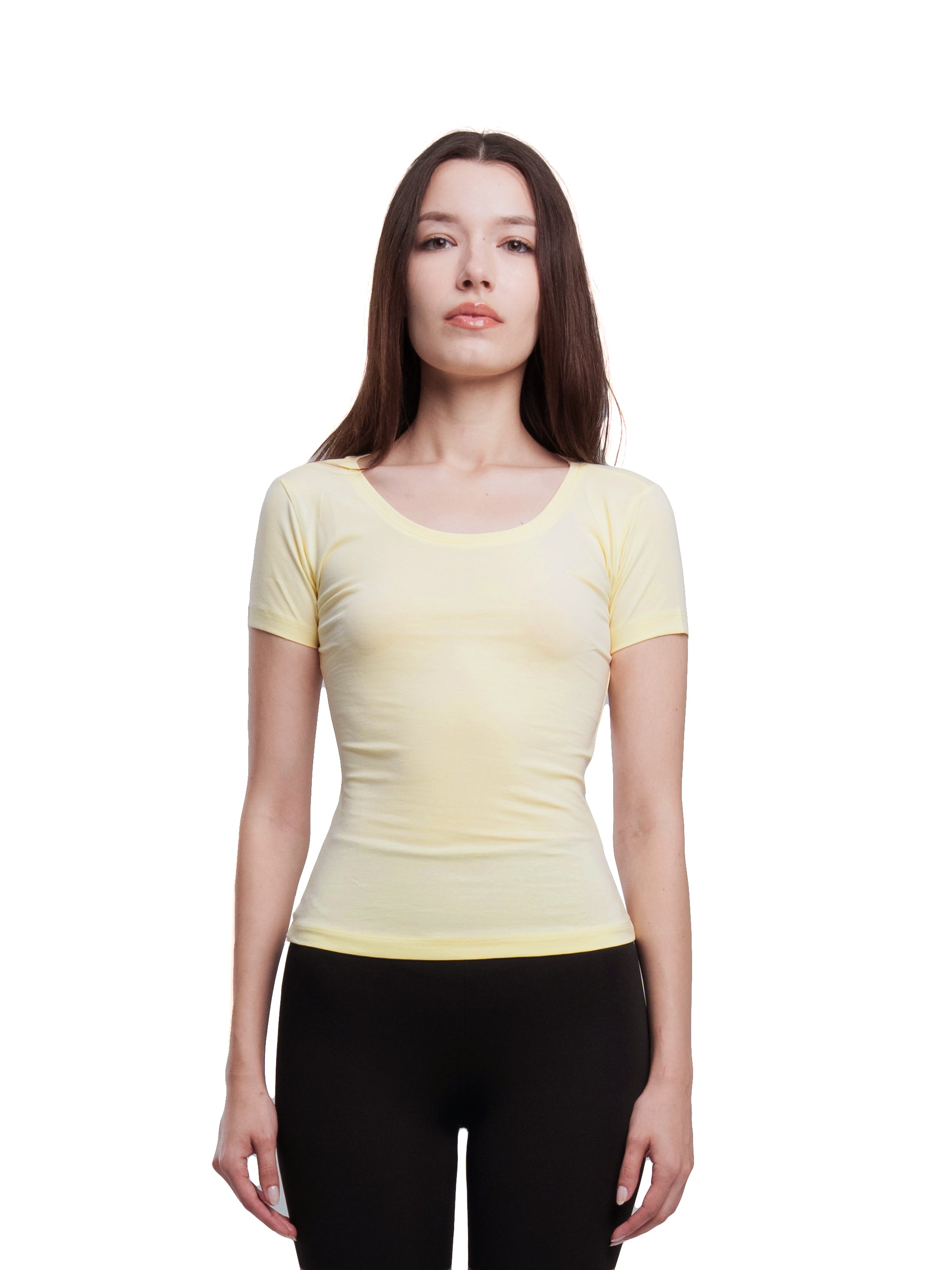 YELLOW U-SHAPED SHORT SLEEVE