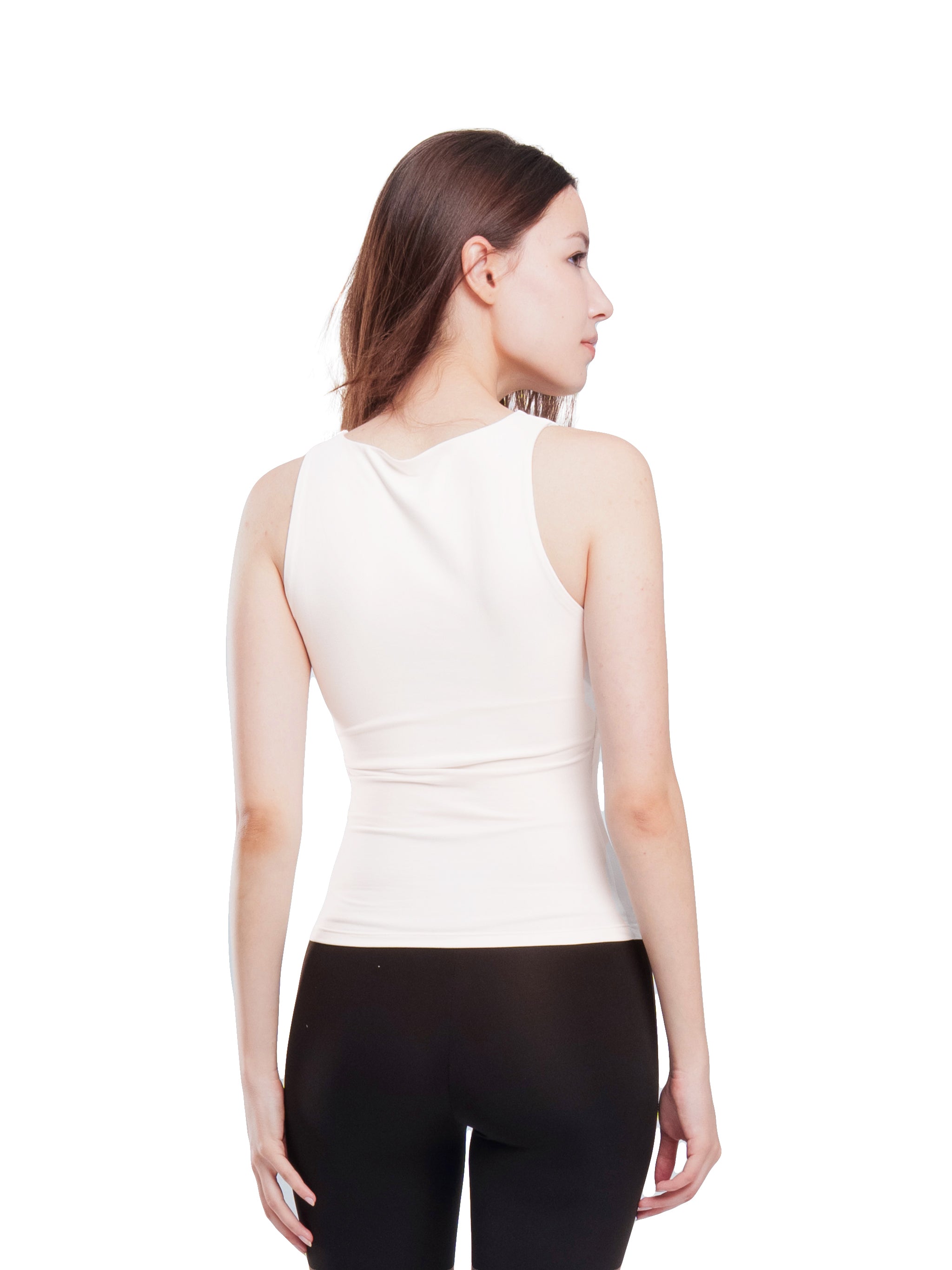 OFF-WHITE MICROFIBER CREWNECK TANK TOP