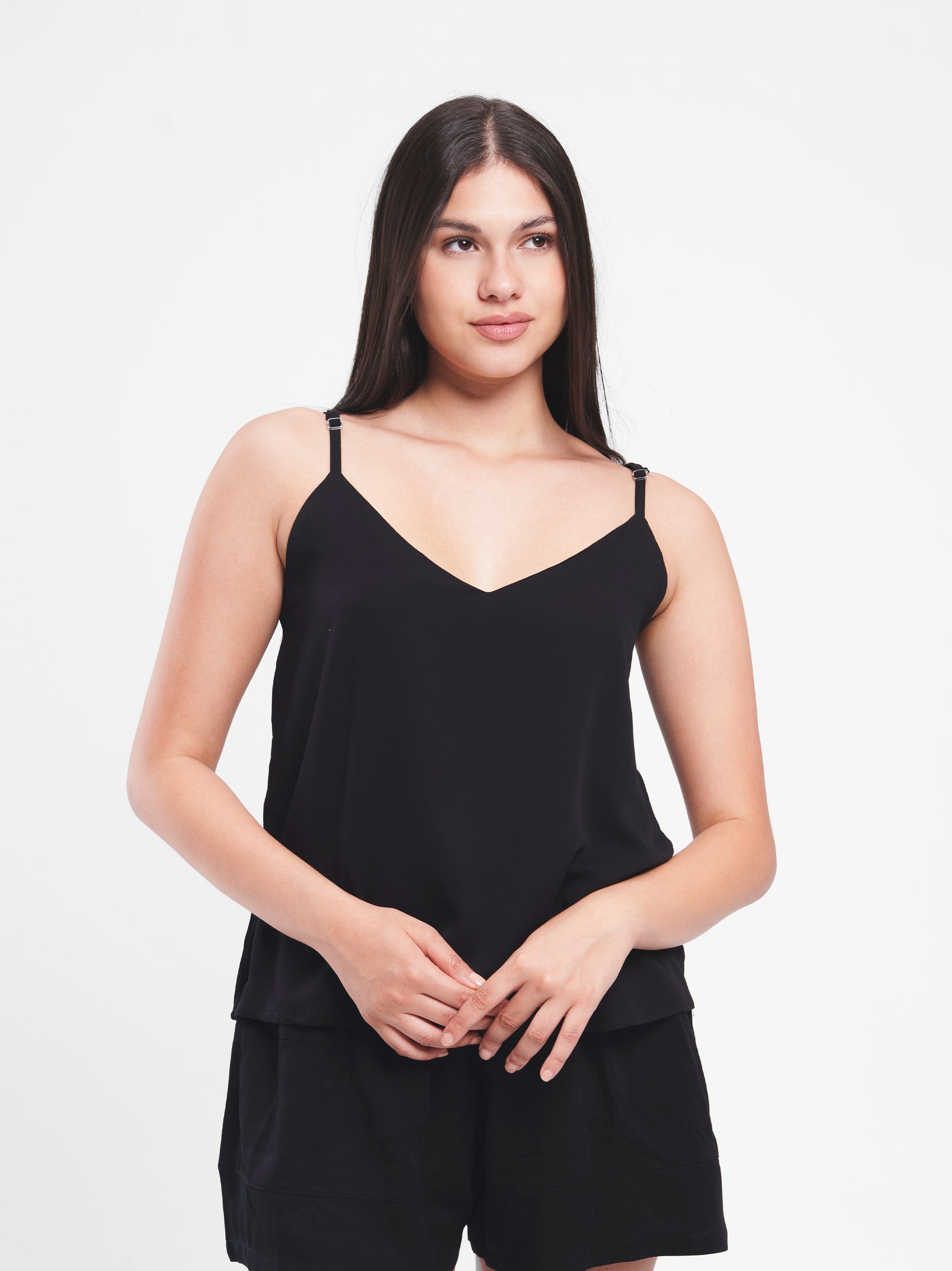 BLACK FLOWY SPAGHETTI SET