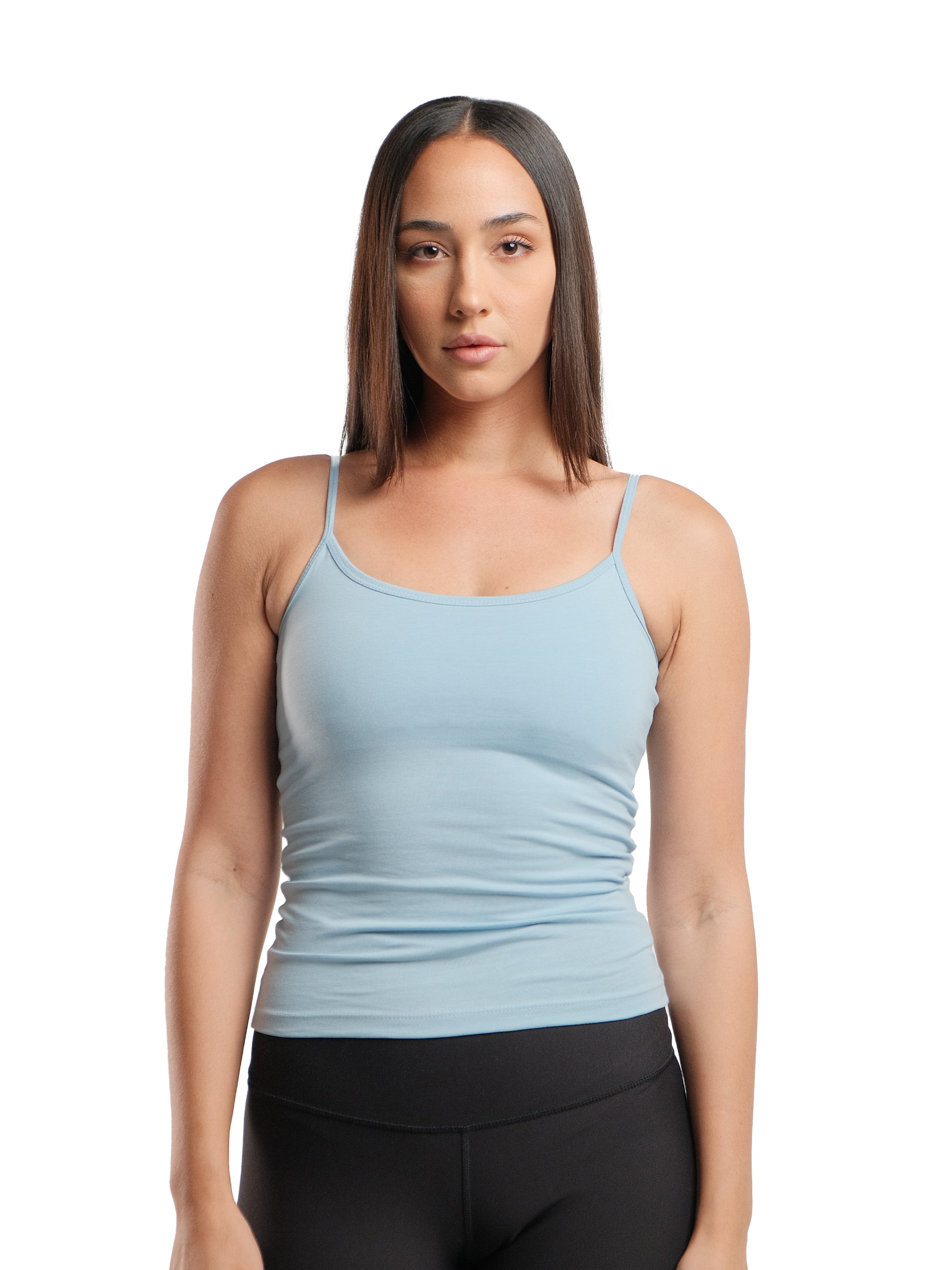 BABY BLUE SPAGHETTI STRAP TANK TOP