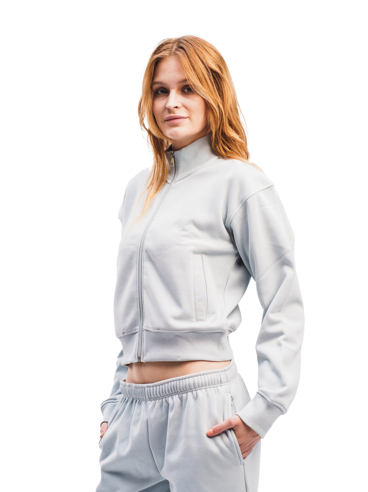 CROPPED ZIP UP