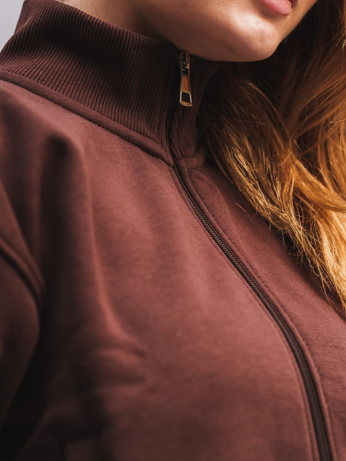CROPPED ZIP UP
