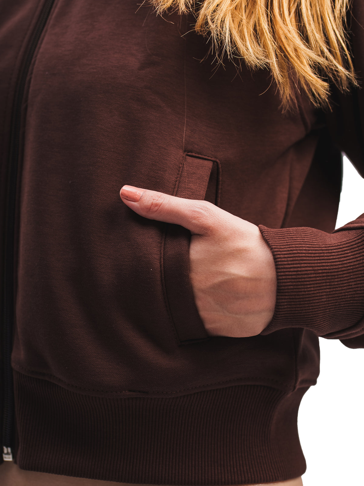 CROPPED ZIP UP