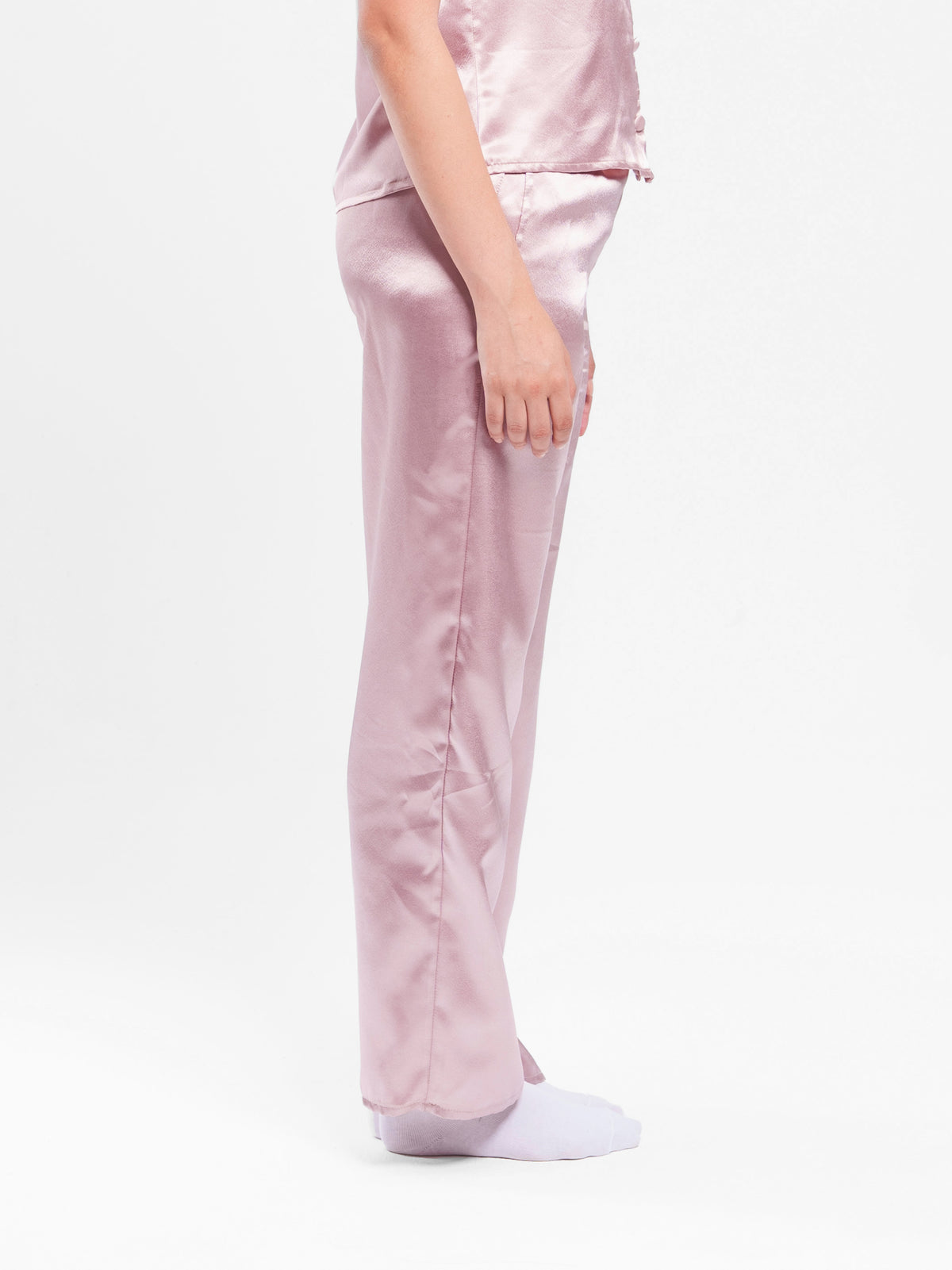 SATIN BUTTON UP SET