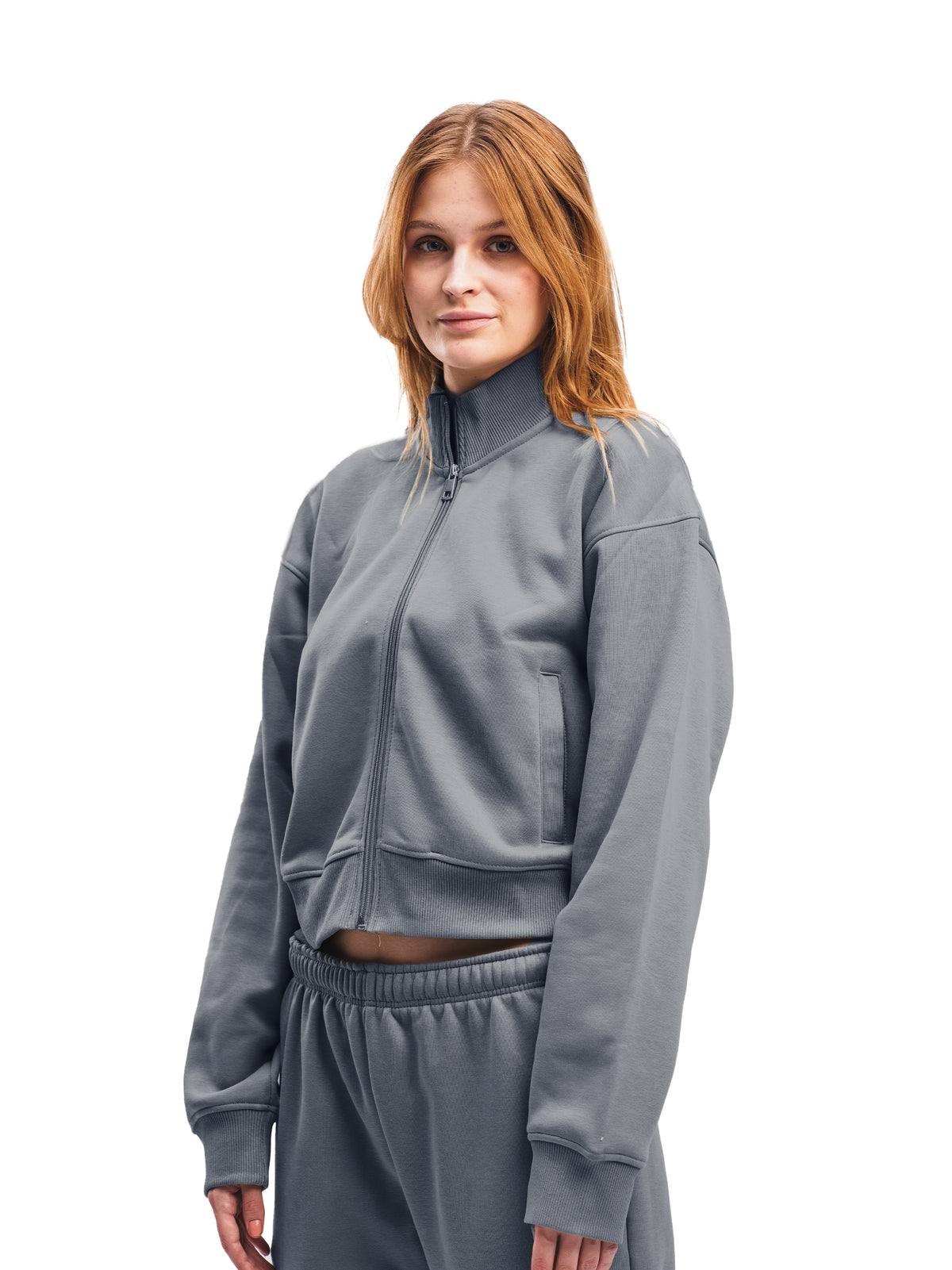CROPPED ZIP UP