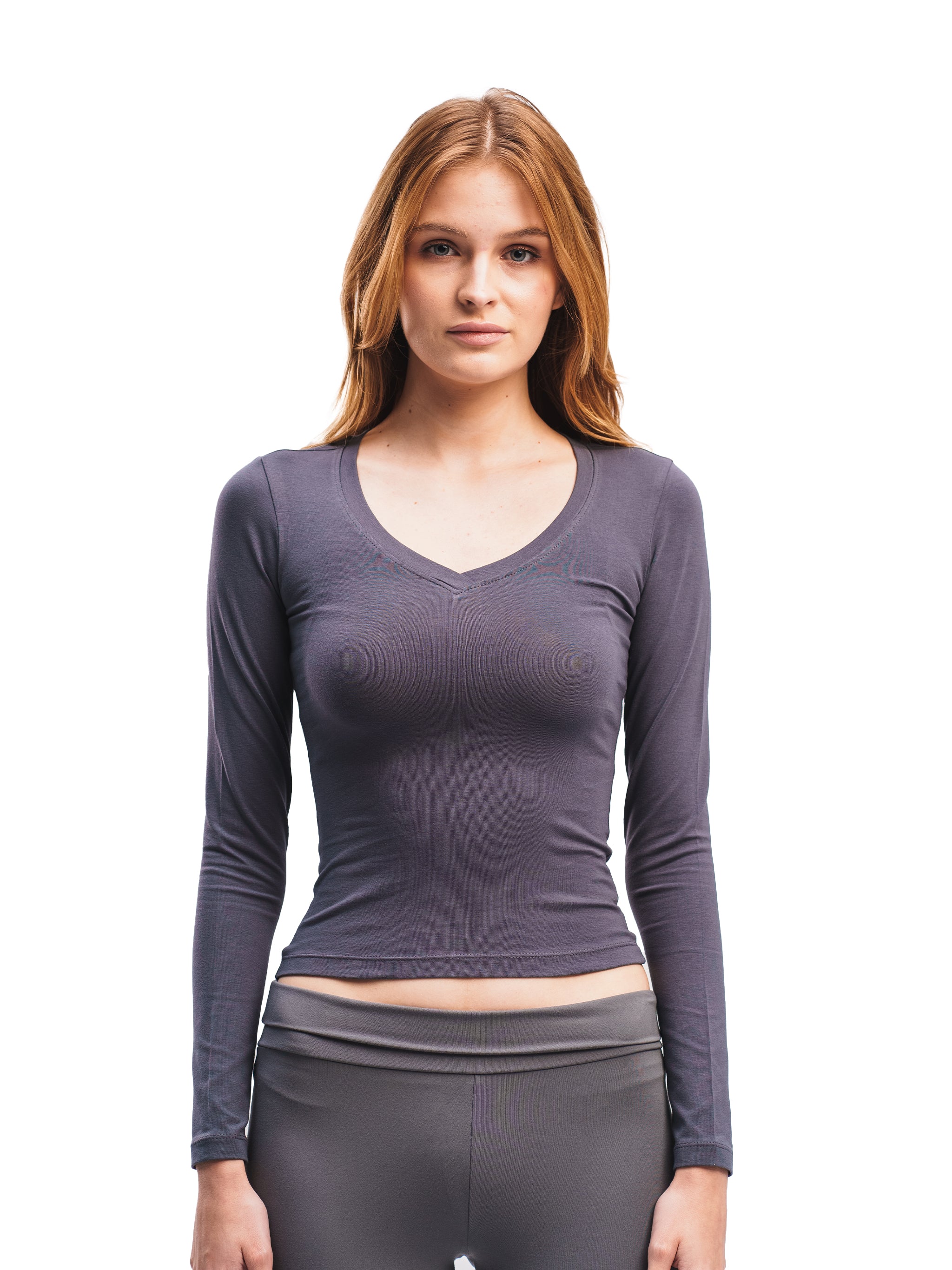 V-NECK LONG SLEEVE TOP