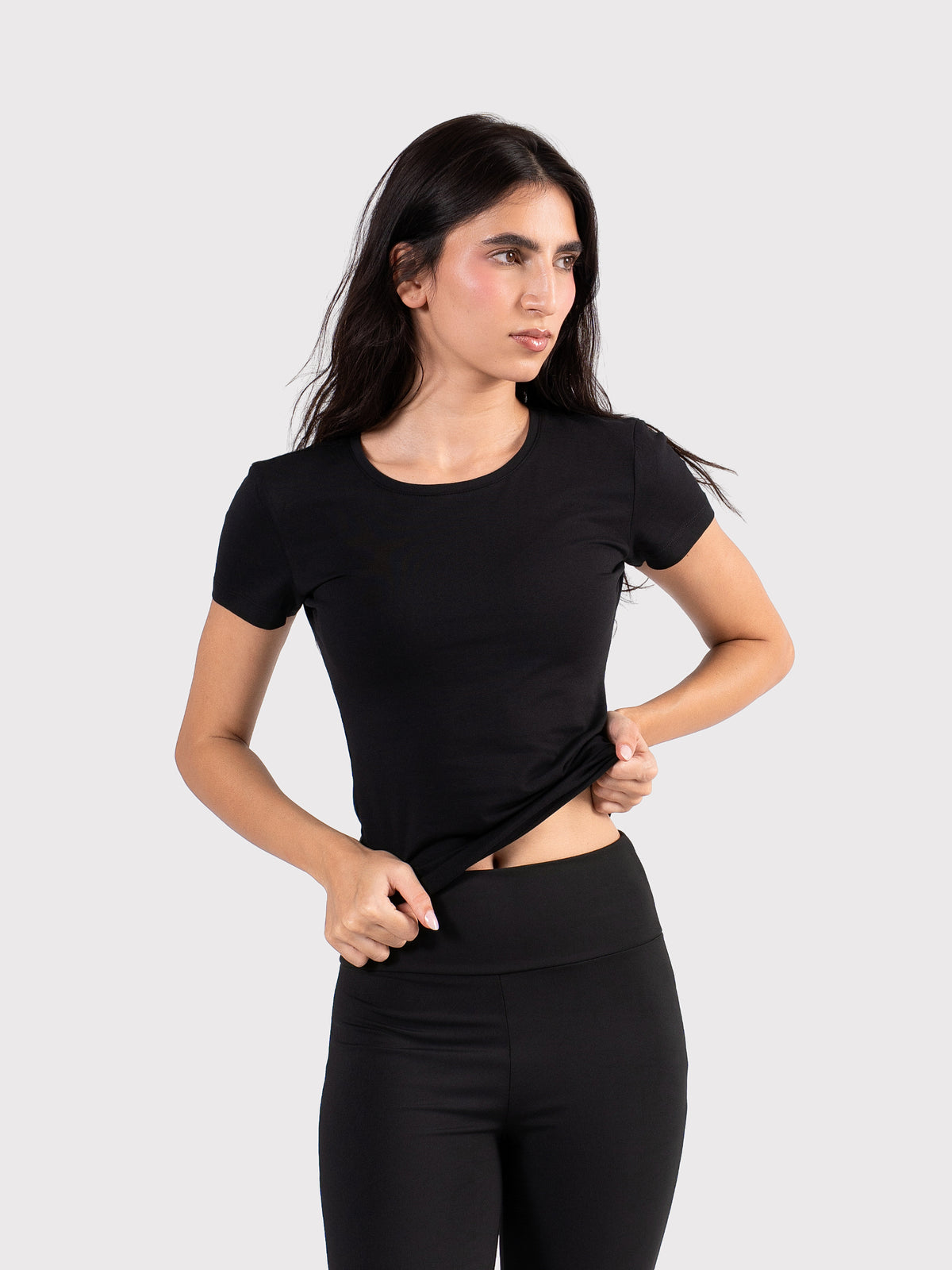 SHORT SLEEVE TOP BLACK