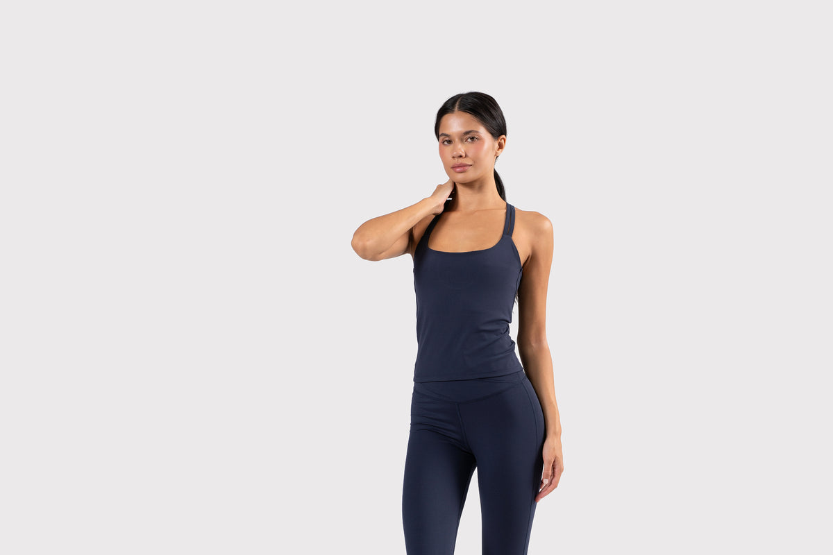 MOVE CROSSED BACK TANK NAVY
