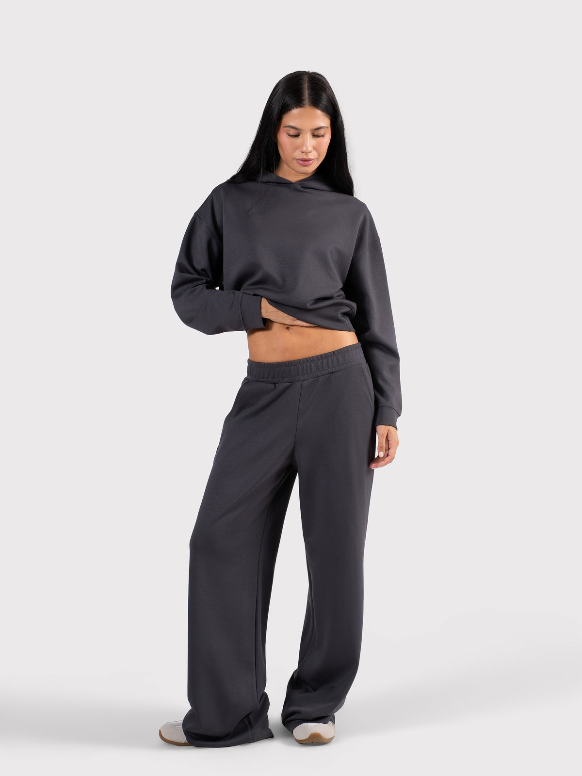 BREATHABLE HOODIE WITHOUT LINING DARK-GREY