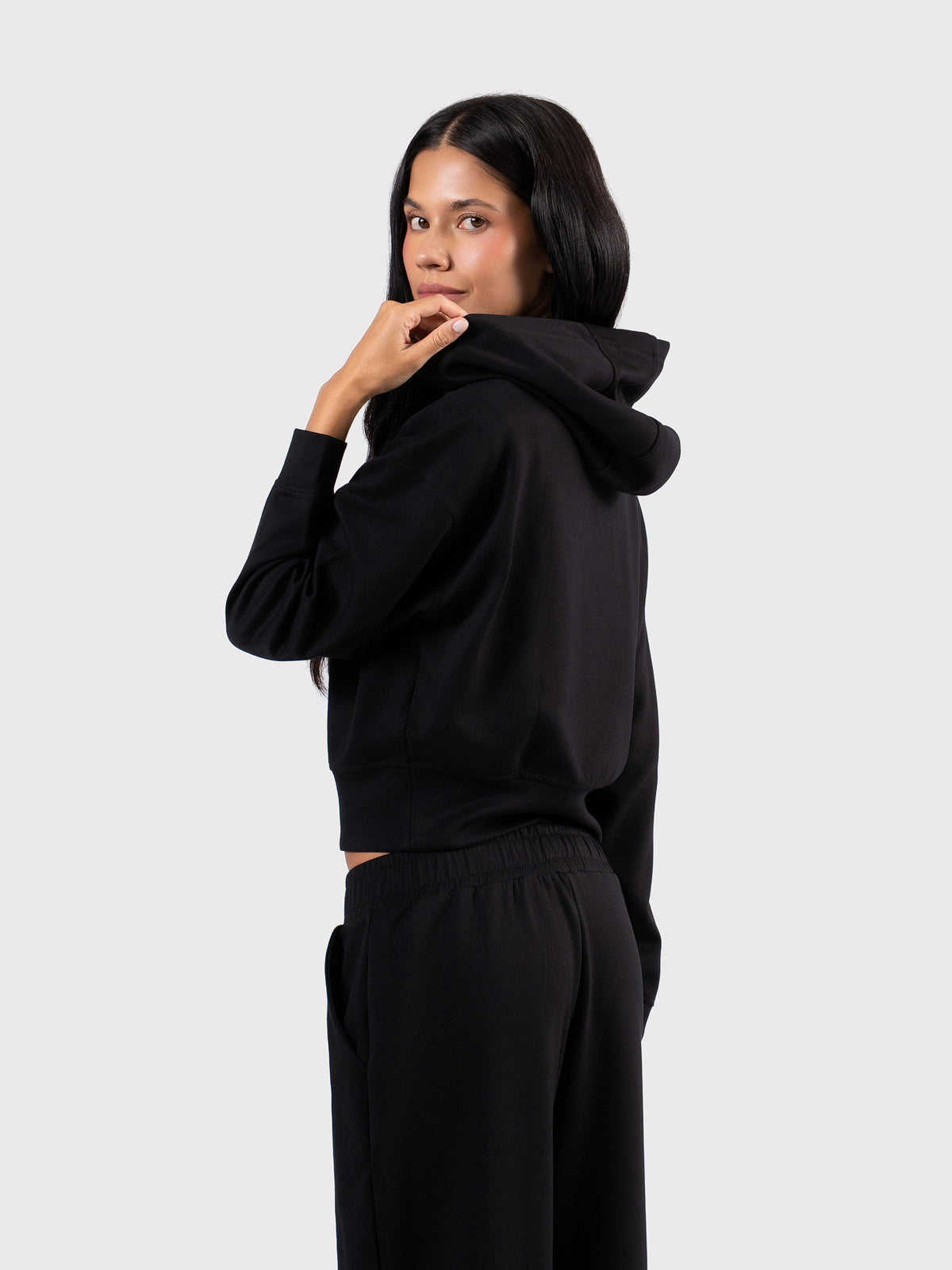 BREATHABLE HOODIE WITHOUT LINING BLACK