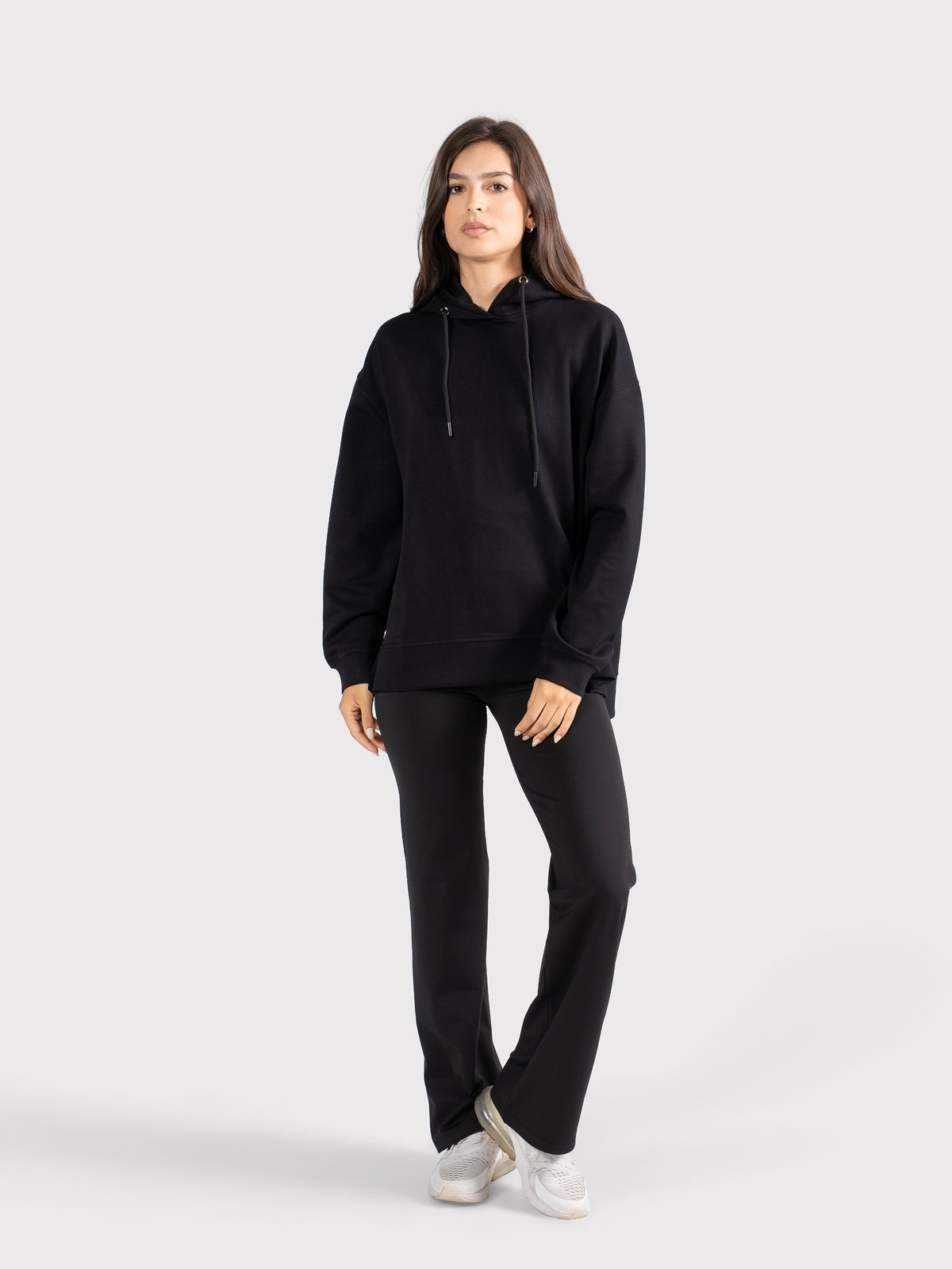 BREATHABLE OVERSIZED HOODIE - BLACK