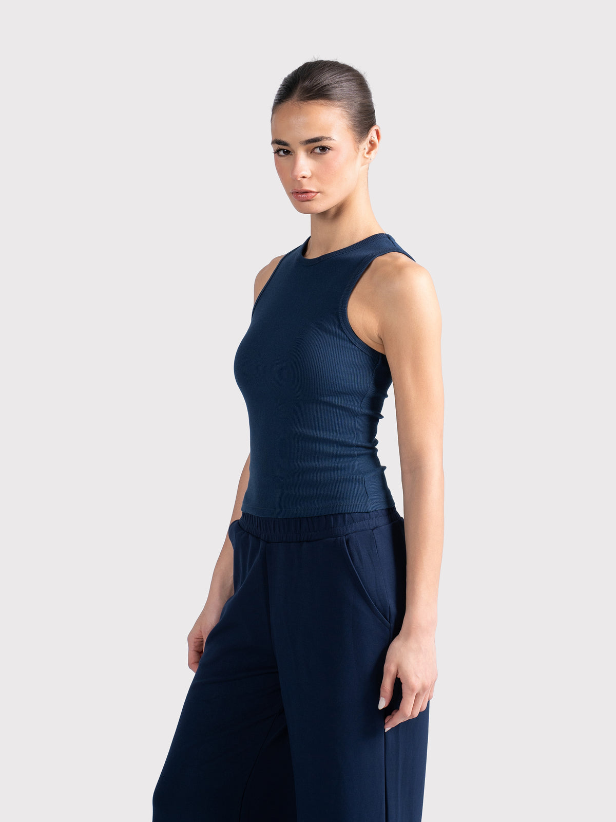 CREWNECK TANK TOP NAVY