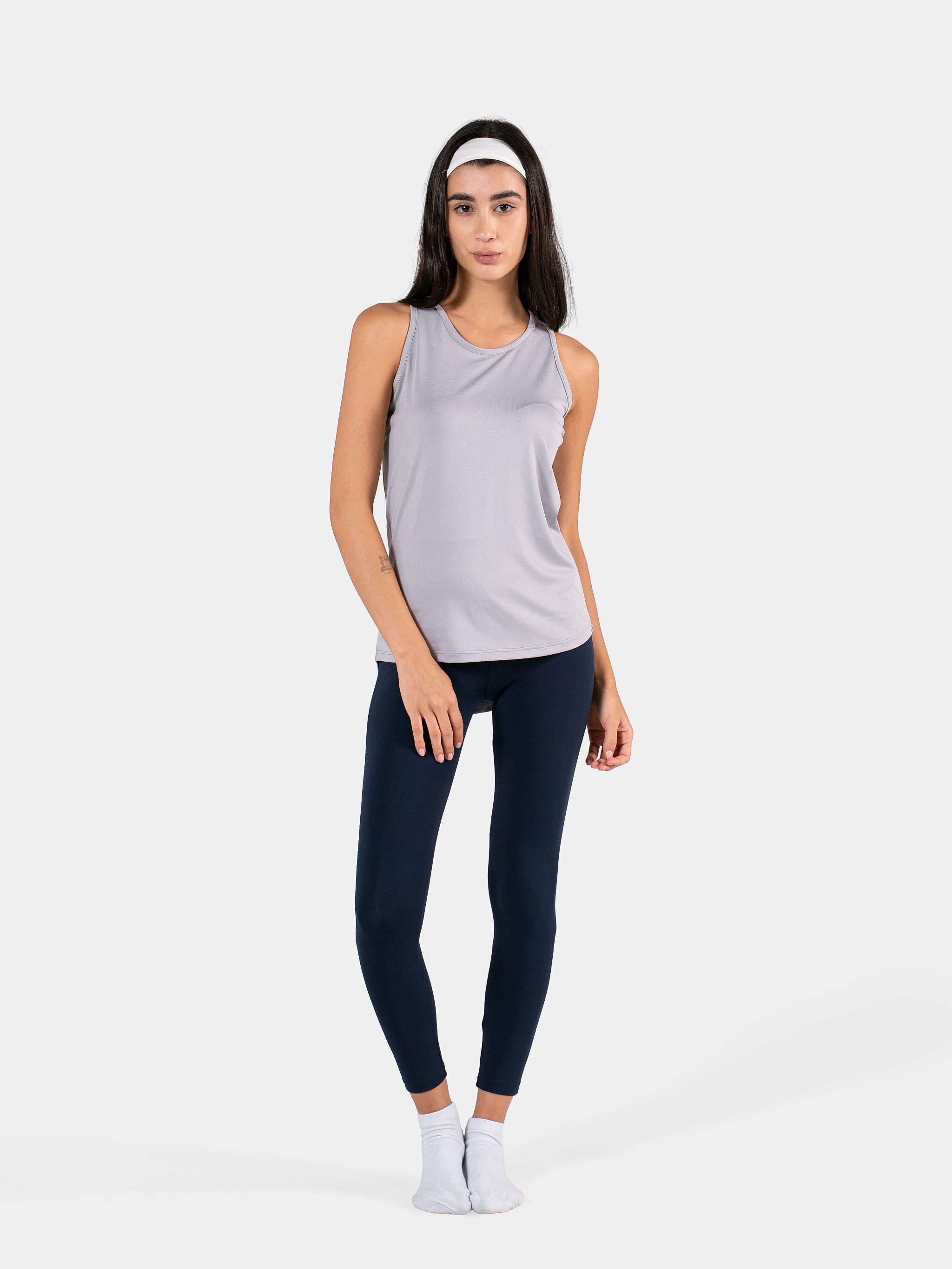 MOVE RACERBACK LOOSE TANK LIGHT-GREY 2
