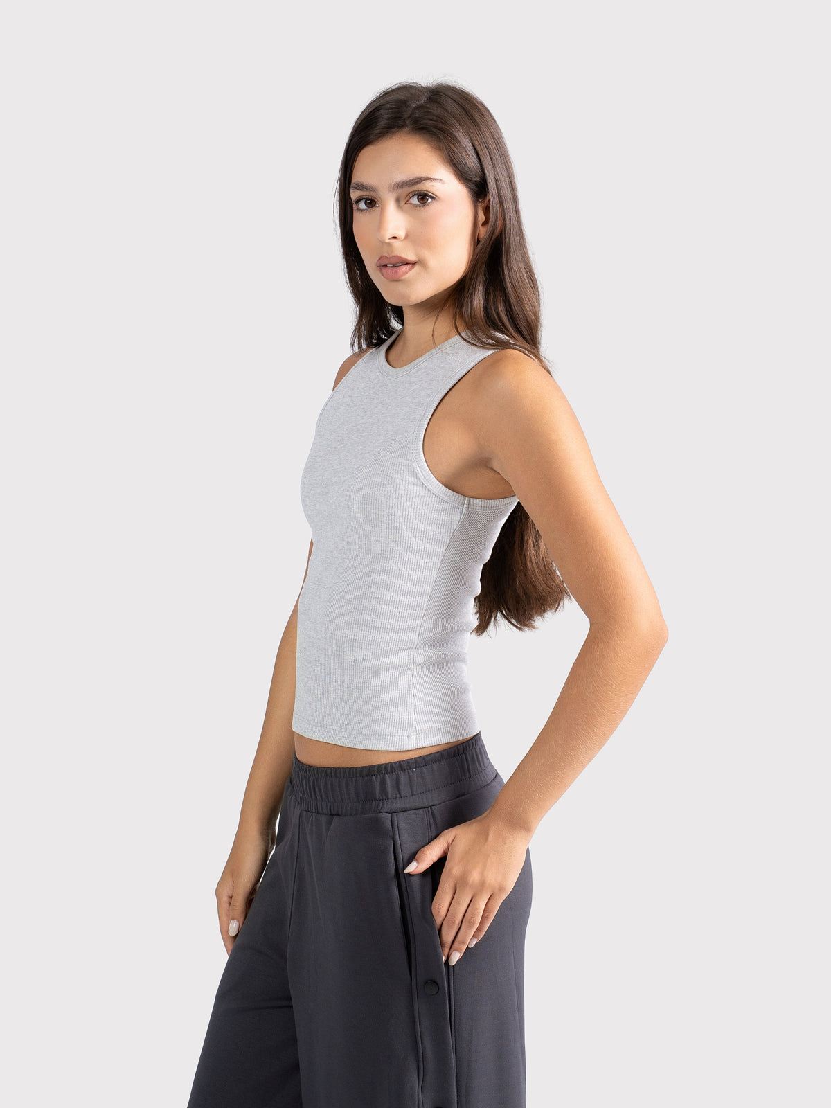 CREWNECK TANK TOP CLOUD-GREY