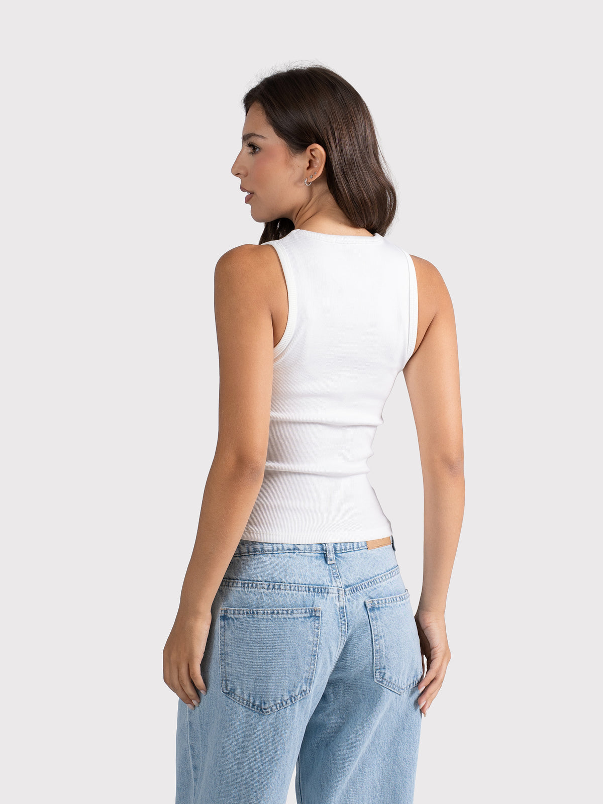 CREWNECK TANK TOP WHITE