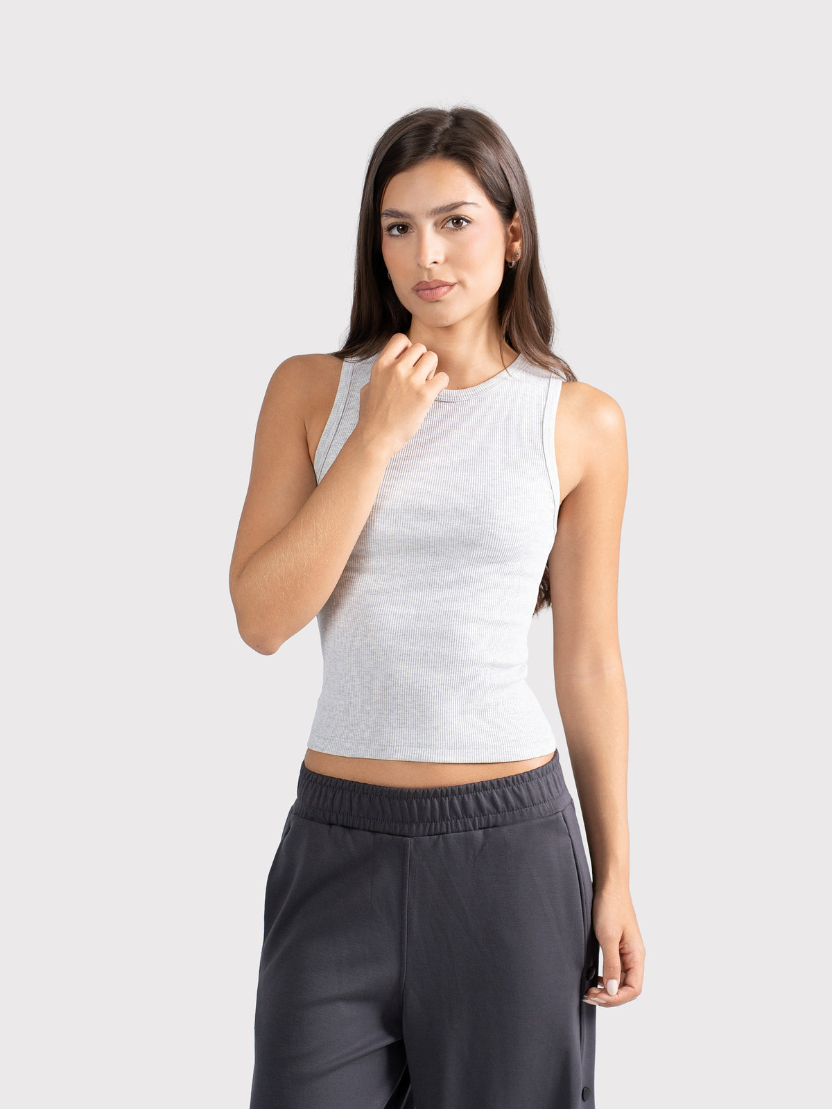 CREWNECK TANK TOP CLOUD-GREY