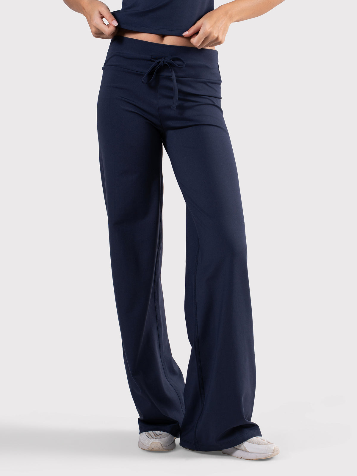 WIDE LEG DRAWSTRING MOVE PANTS NAVY
