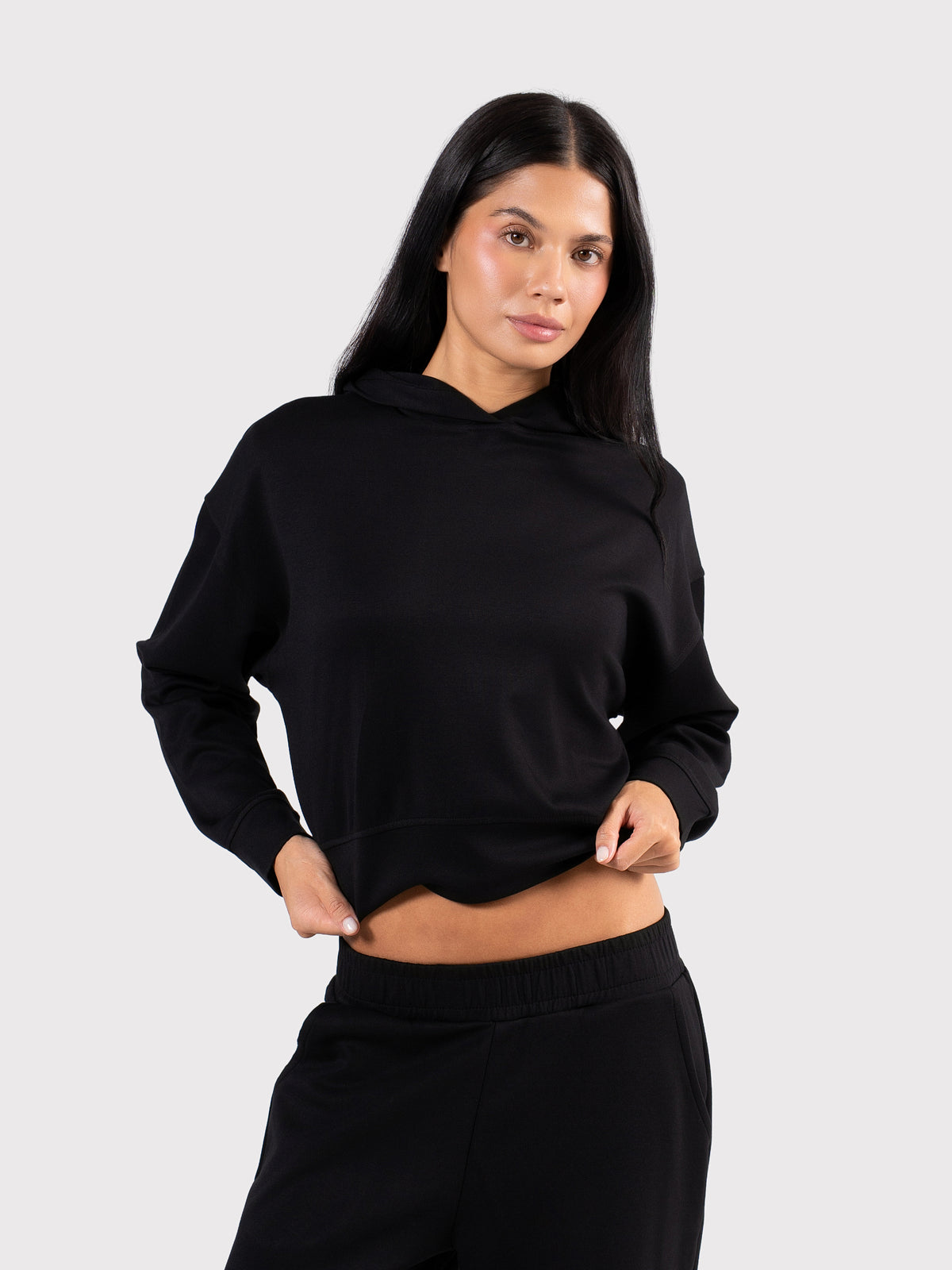 BREATHABLE HOODIE WITHOUT LINING BLACK