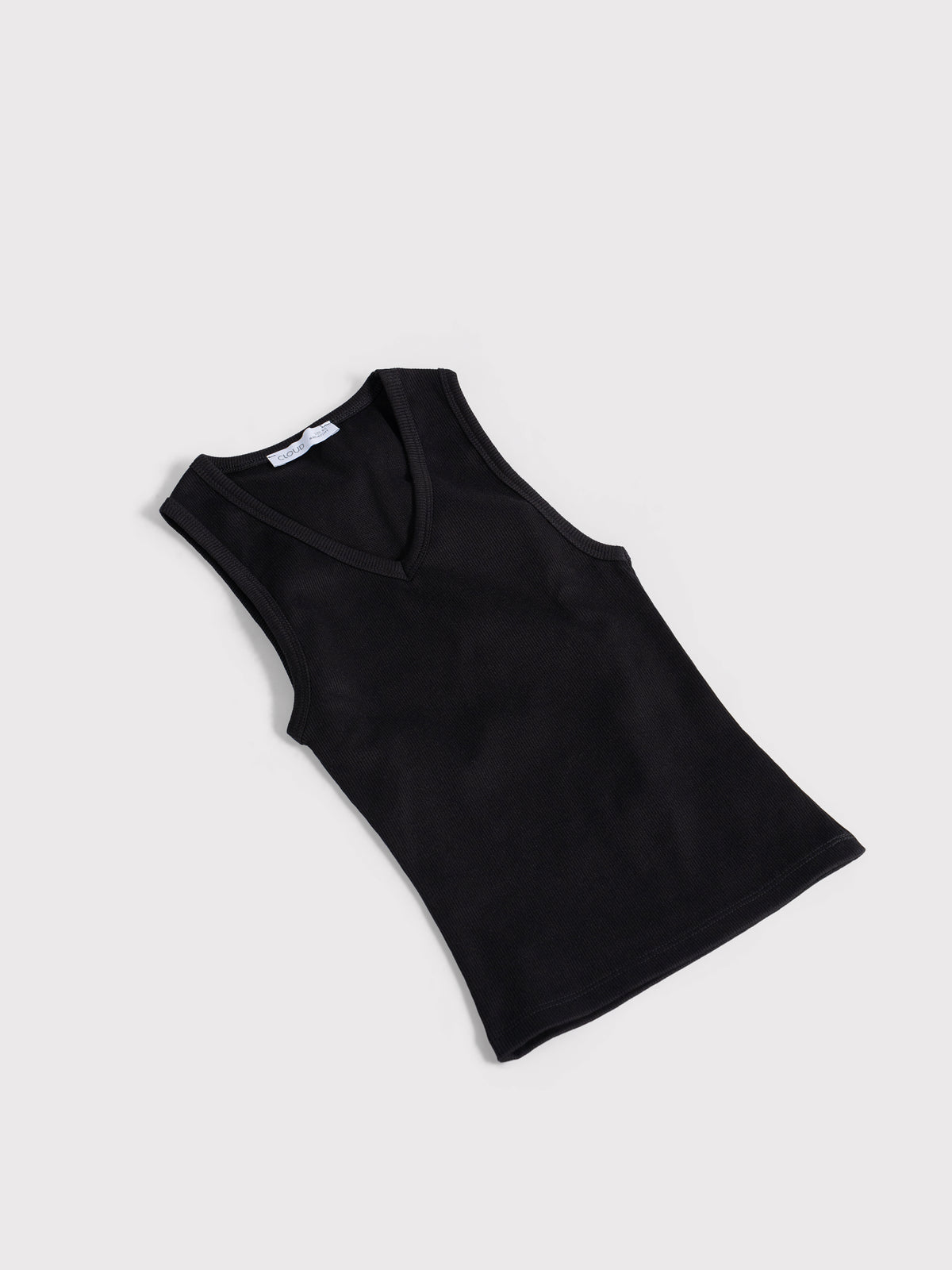 V-NECK TANK TOP BLACK