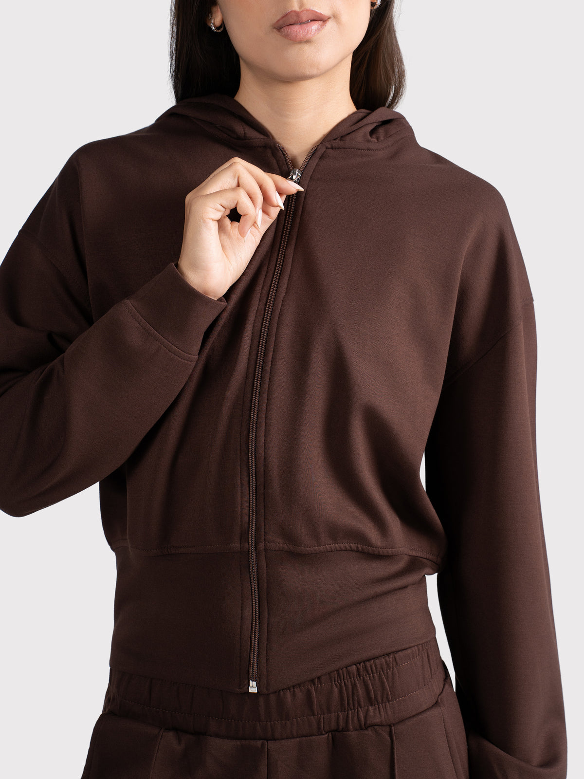 BREATHABLE ZIP-UP BROWN