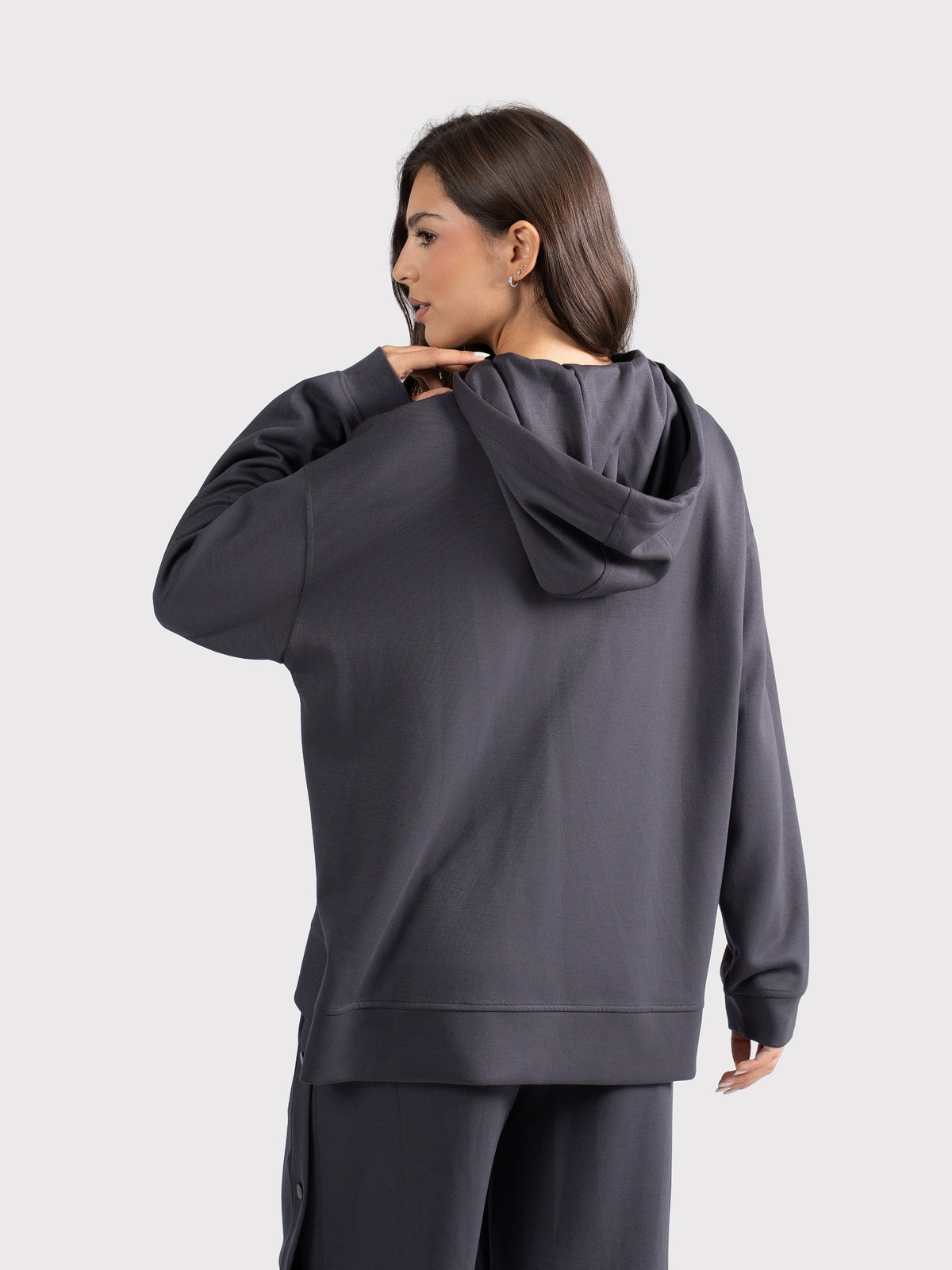 BREATHABLE OVERSIZED HOODIE - GREY
