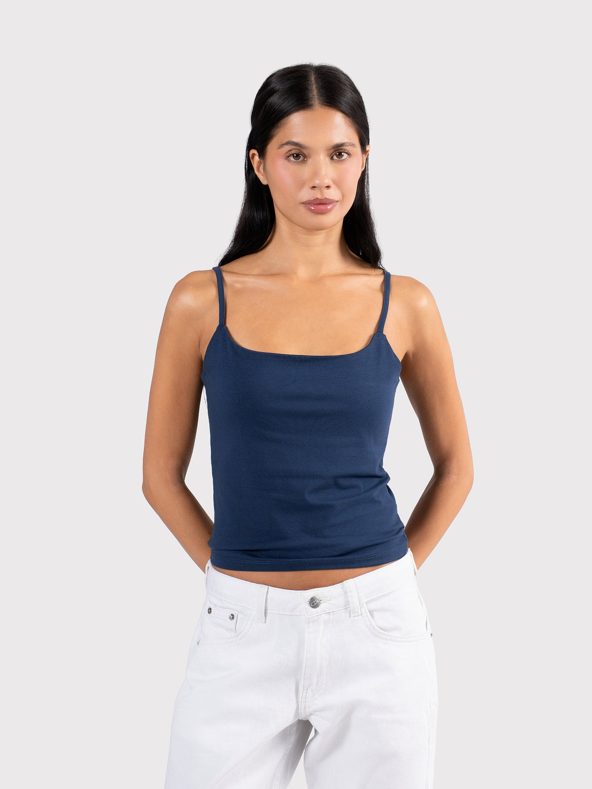 SPAGHETTI STRAP TOP NAVY