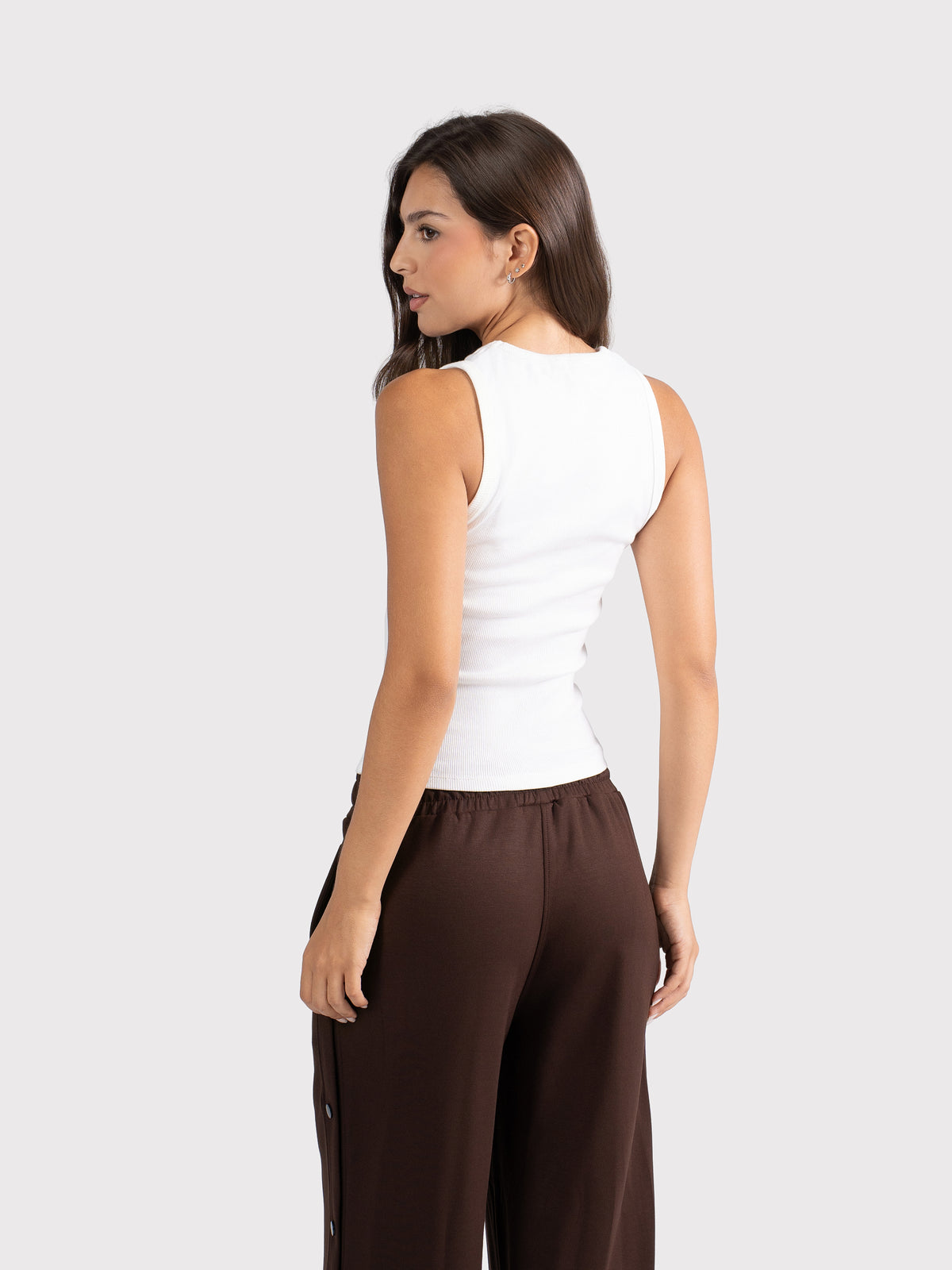 V-NECK TANK TOP OFF-WHITE