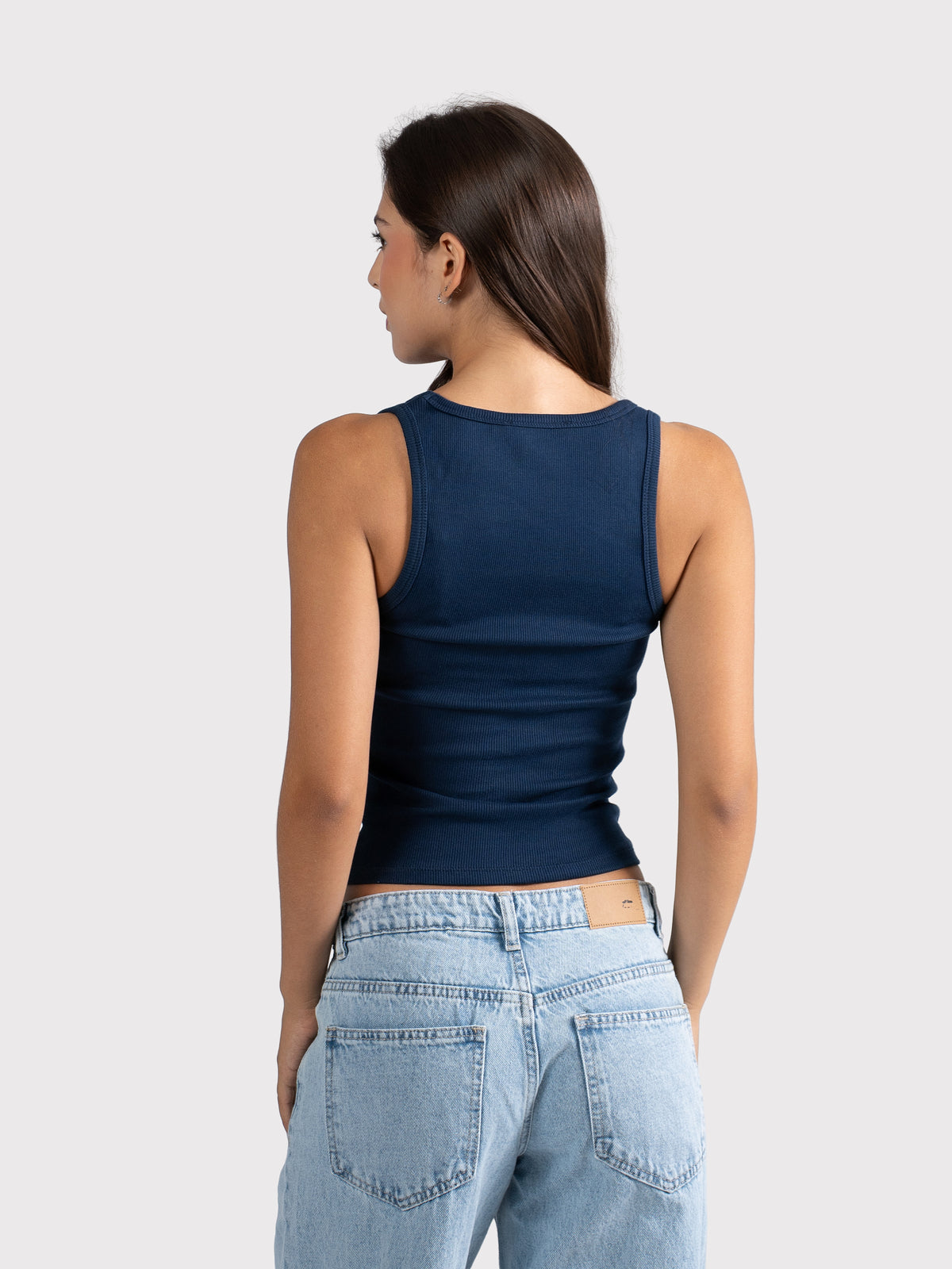 U-SHAPED TANK TOP NAVY