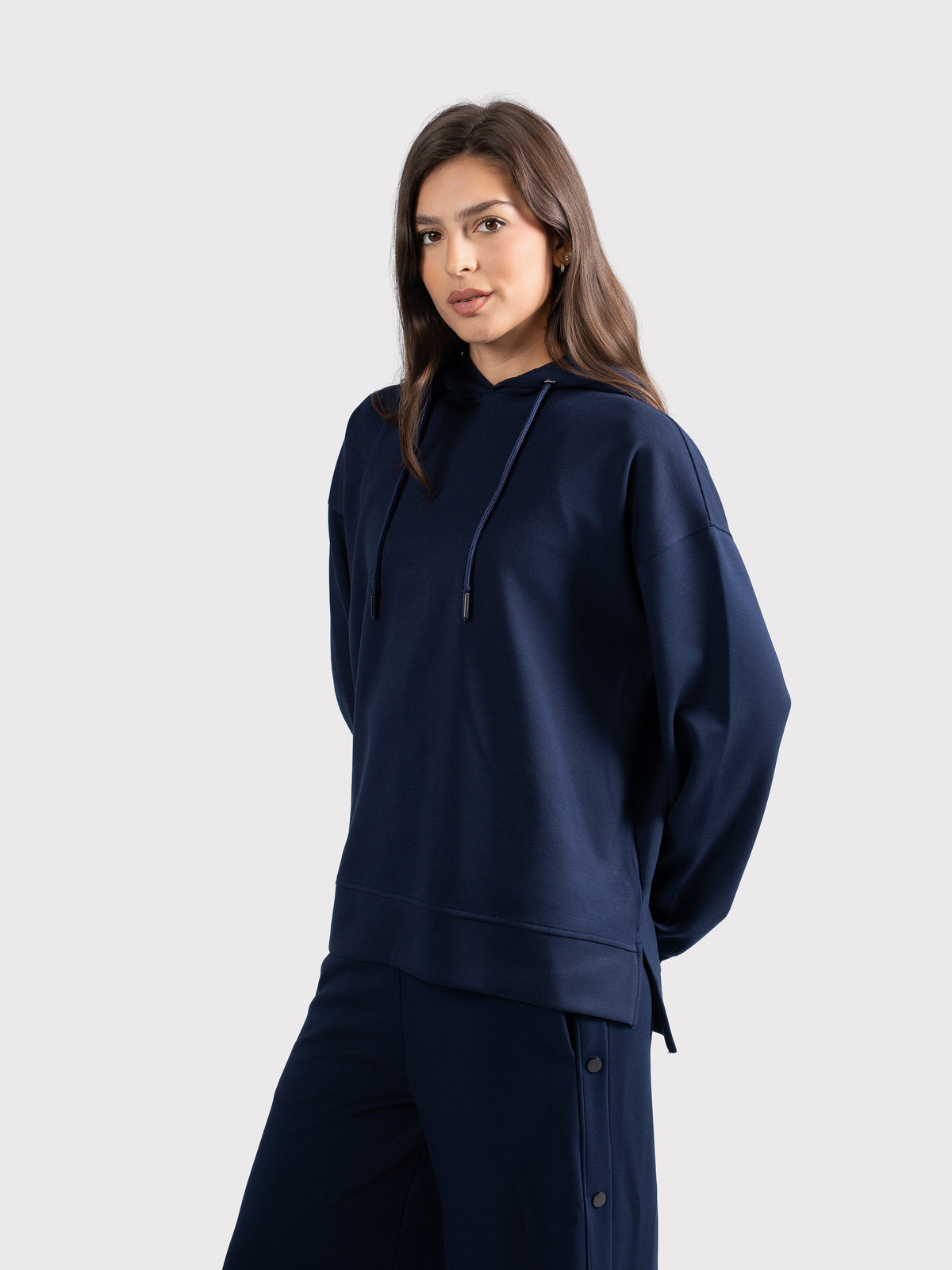 BREATHABLE OVERSIZED HOODIE - NAVY