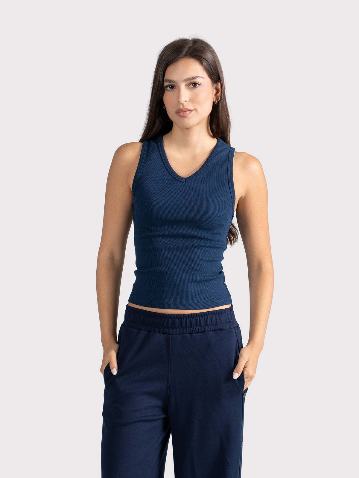 V-NECK TANK TOP NAVY