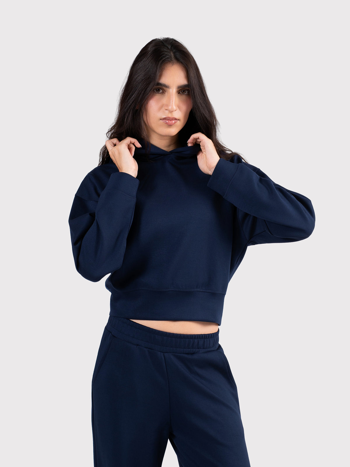 BREATHABLE HOODIE WITHOUT LINING NAVY