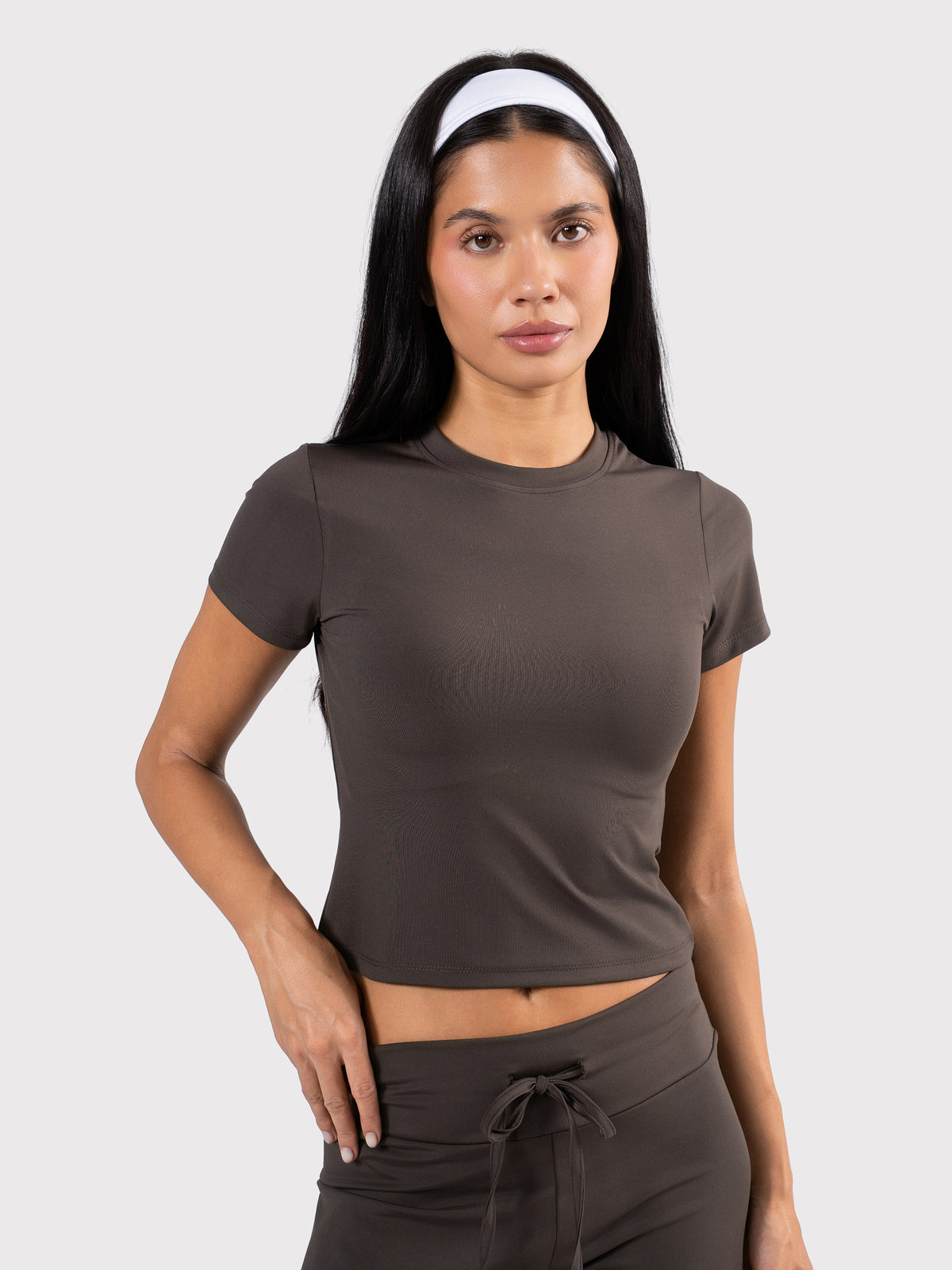 MOVE FITTED TOP BROWN