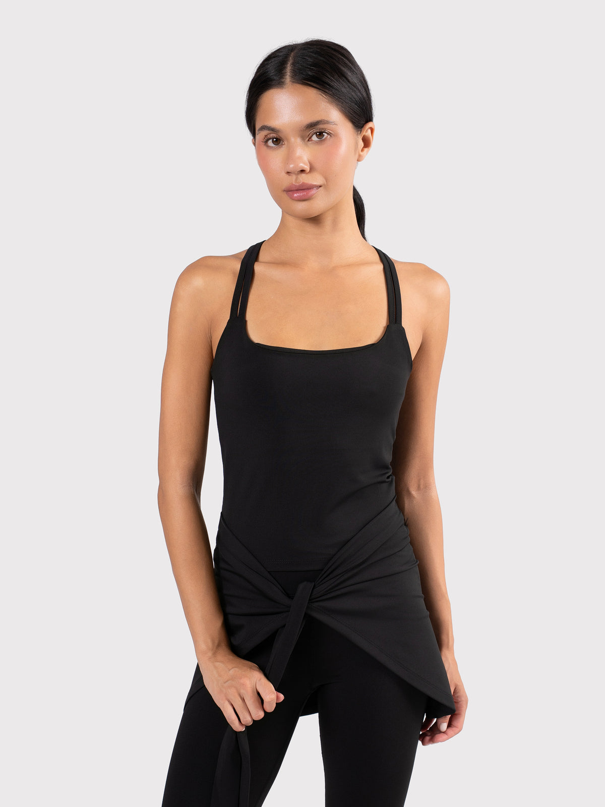 MOVE CROSSED BACK TANK BLACK